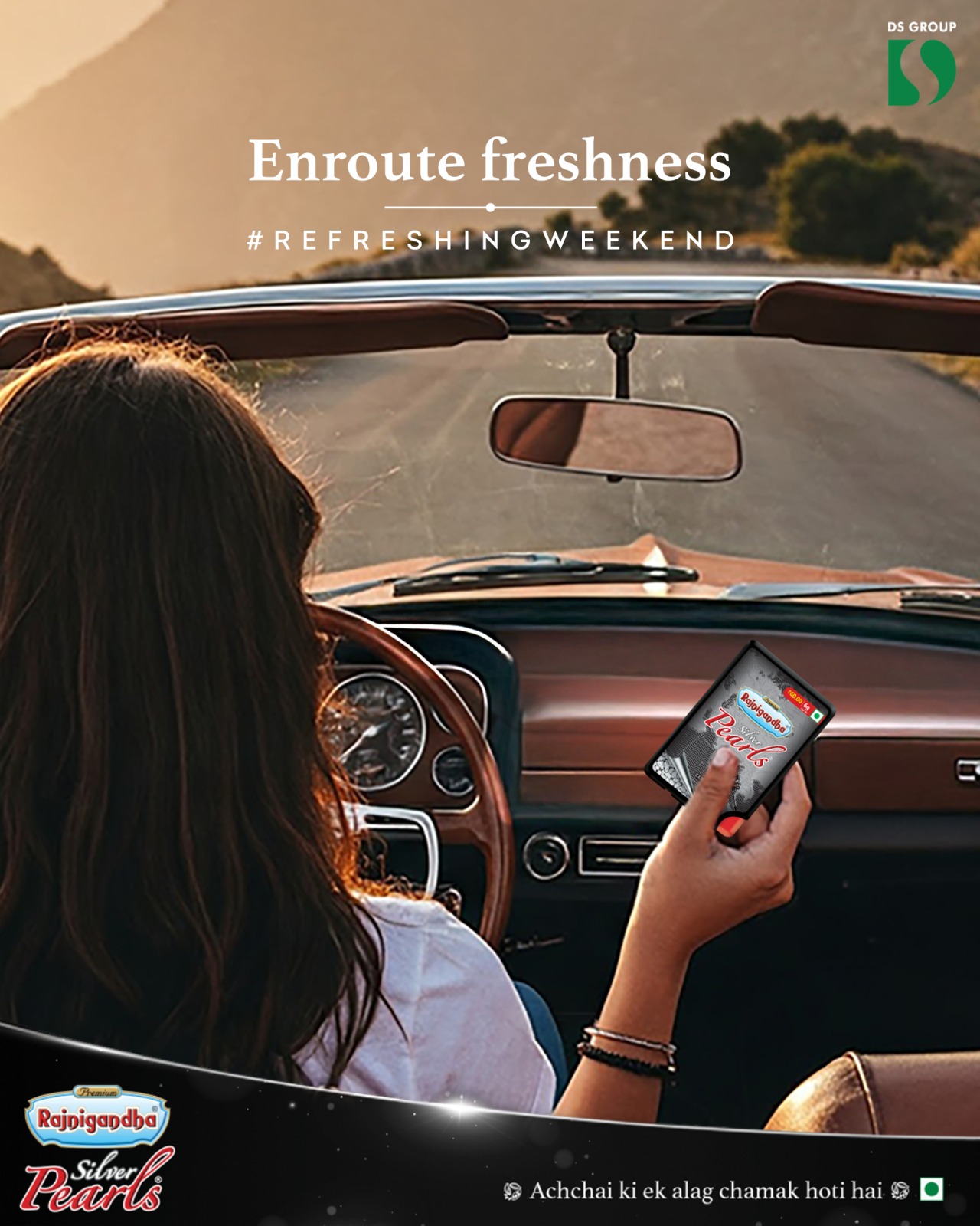 Rajnigandha Silver Pearls Facebook ad: The weekend whispers from just around the corner.