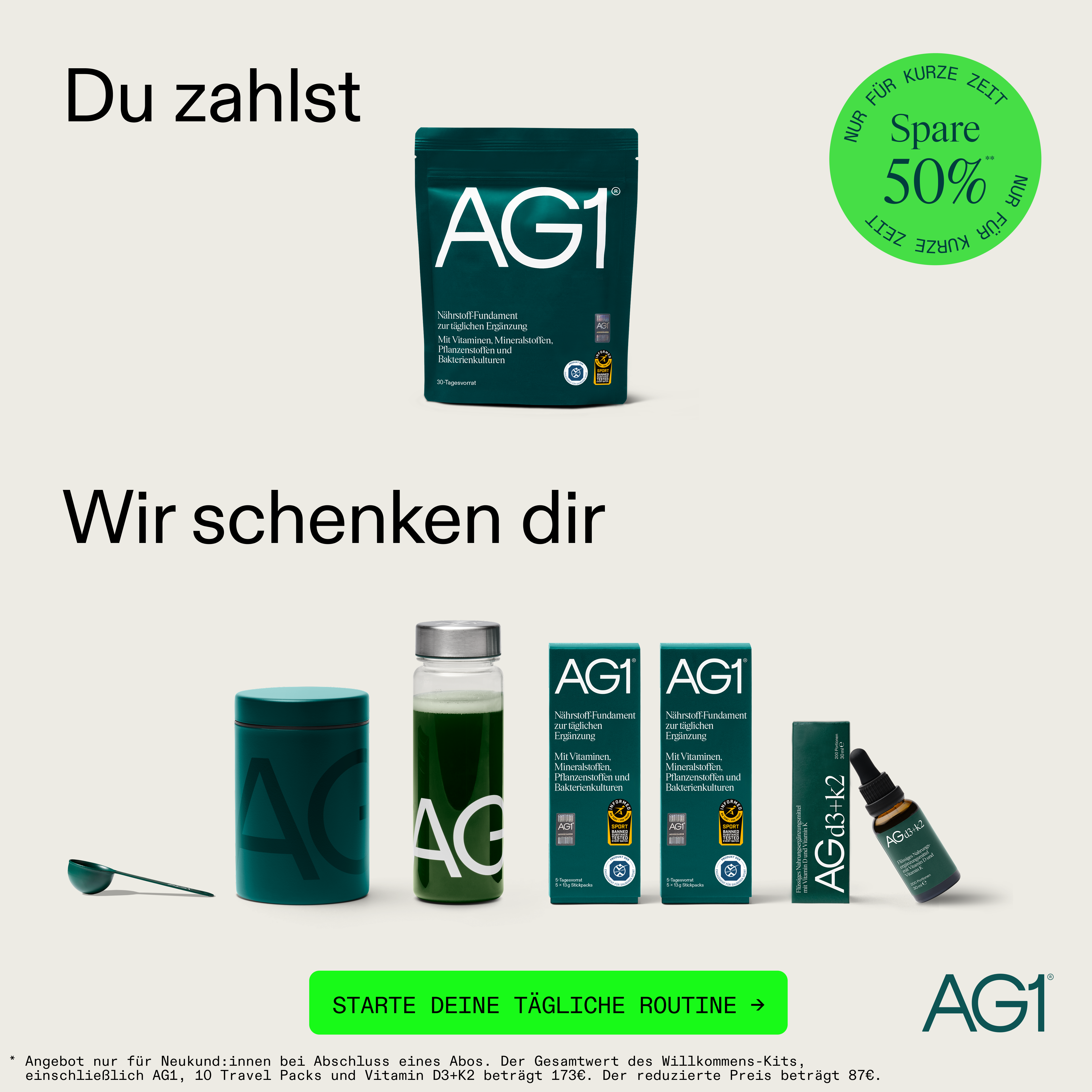 AG1 Deutschland Facebook ad