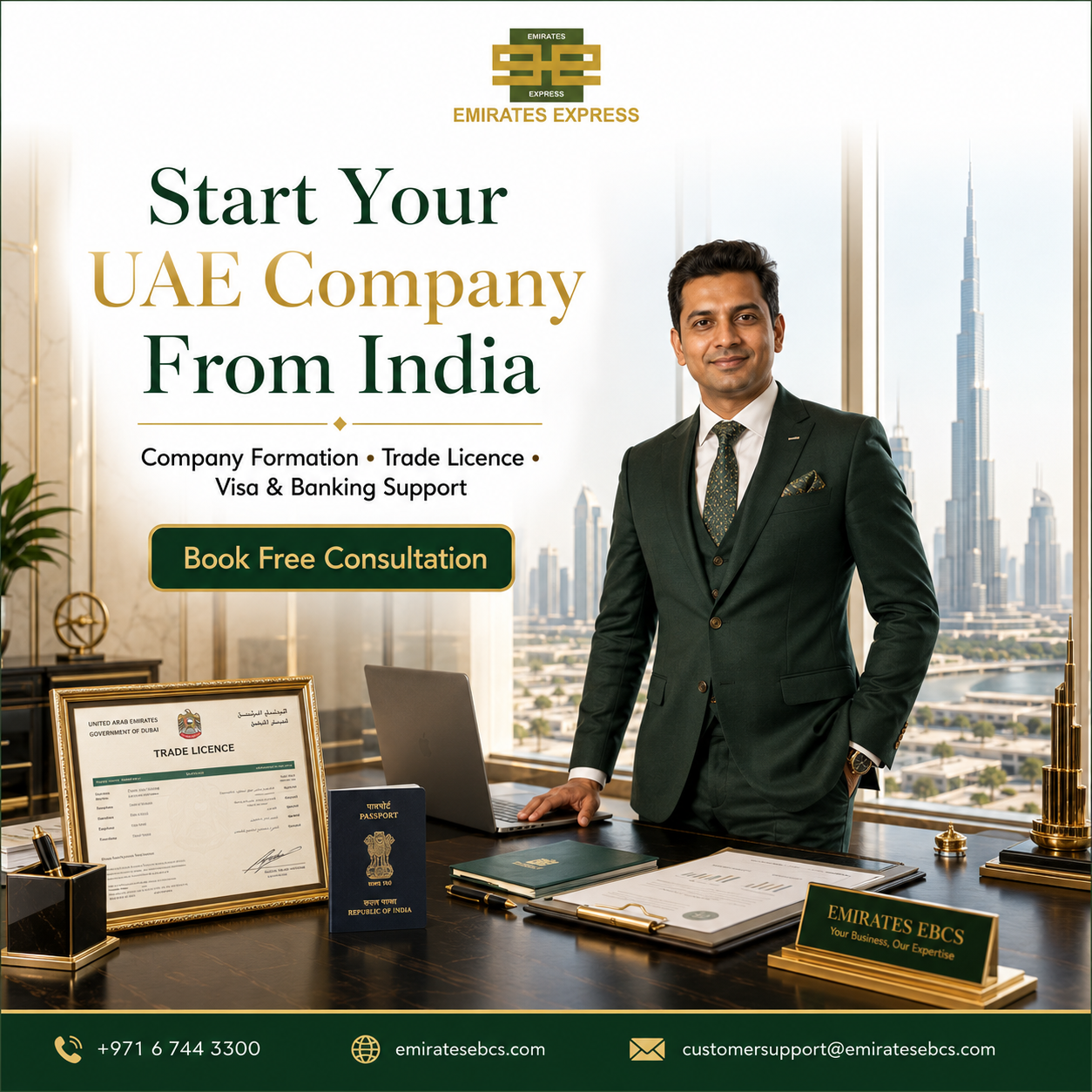 Emirates Express Business Setup UAE Facebook ad: Start Your UAE Business