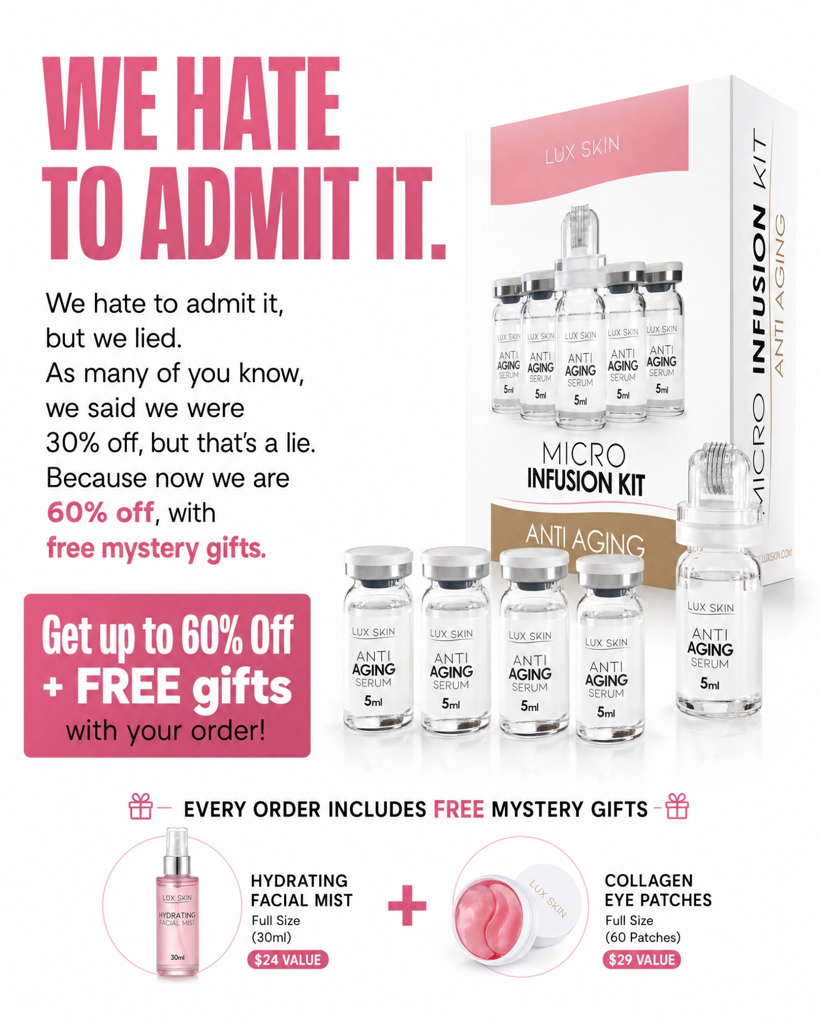 LUX SKIN Facebook ad