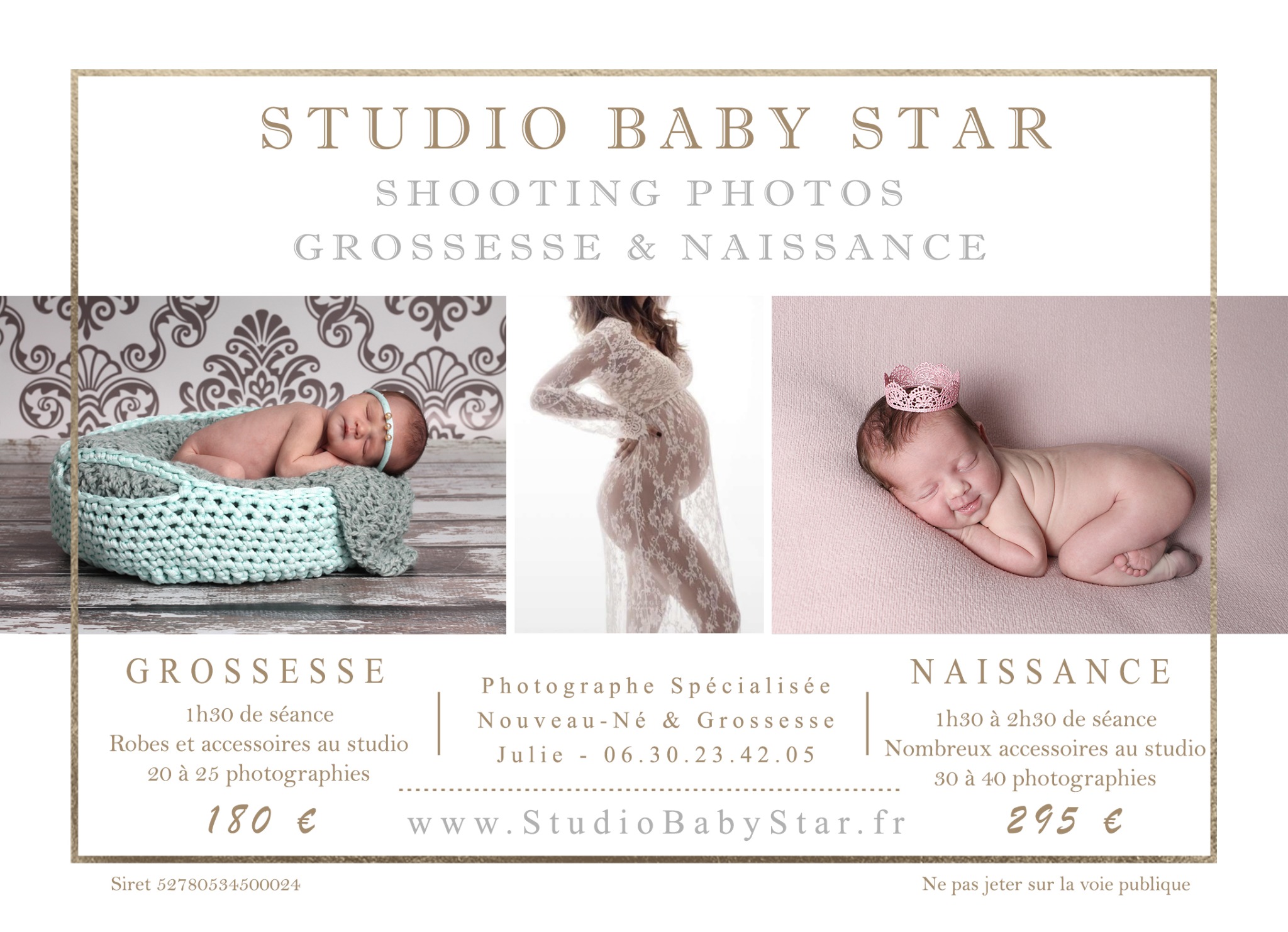 Studio Baby Star - Julie Photographe spécialisée Naissance Bébé & Grossesse ad creative