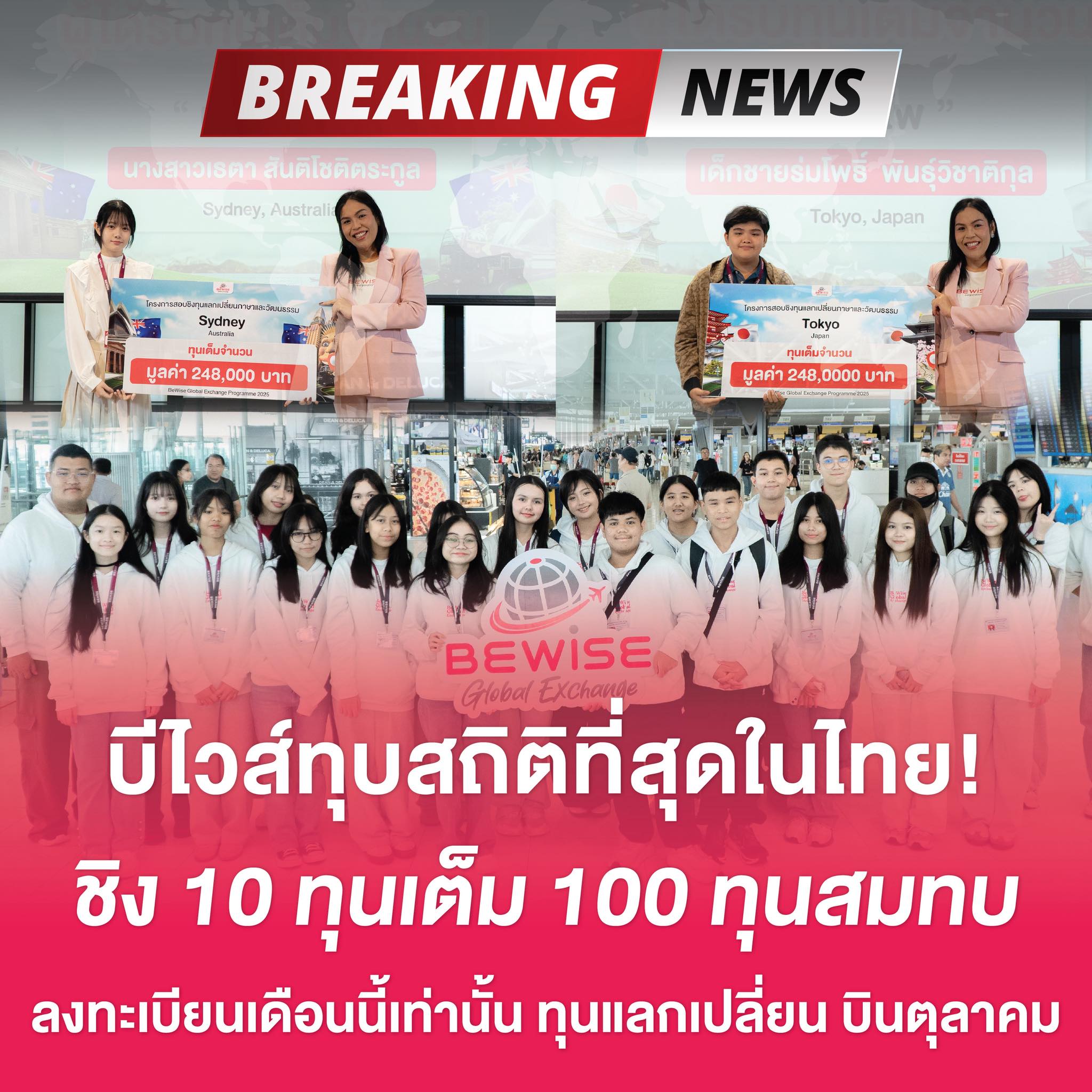 BeWise Global Exchange Facebook ad: BREAKING NEWS! บีไวส์ทุบสถิติที่สุดในไทย…