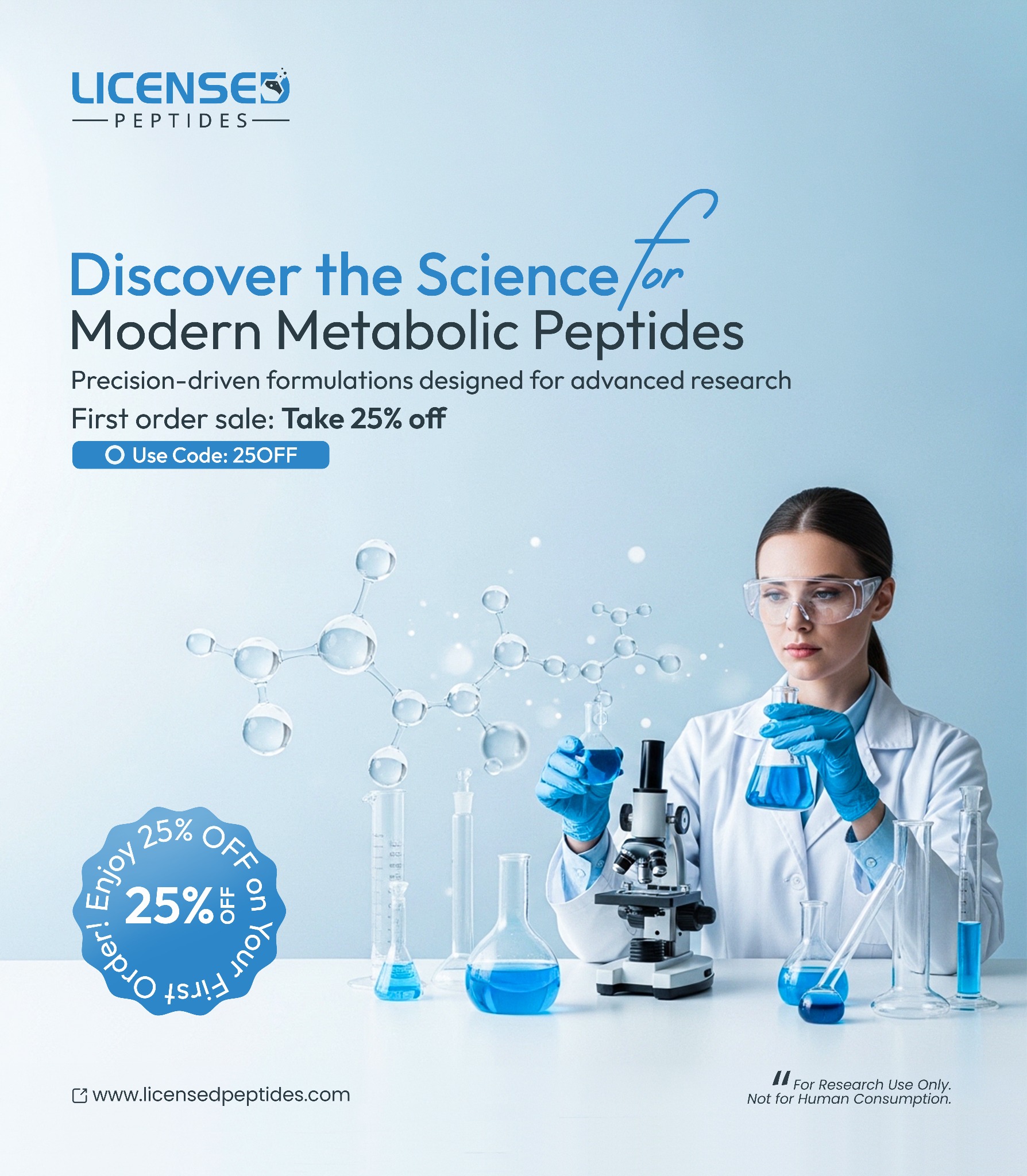 LicensedPeptides Facebook ad