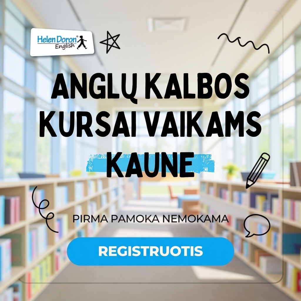 Helen Doron anglų kalbos mokykla - Kaunas Facebook ad: Anglų kalbos kursai vaikams