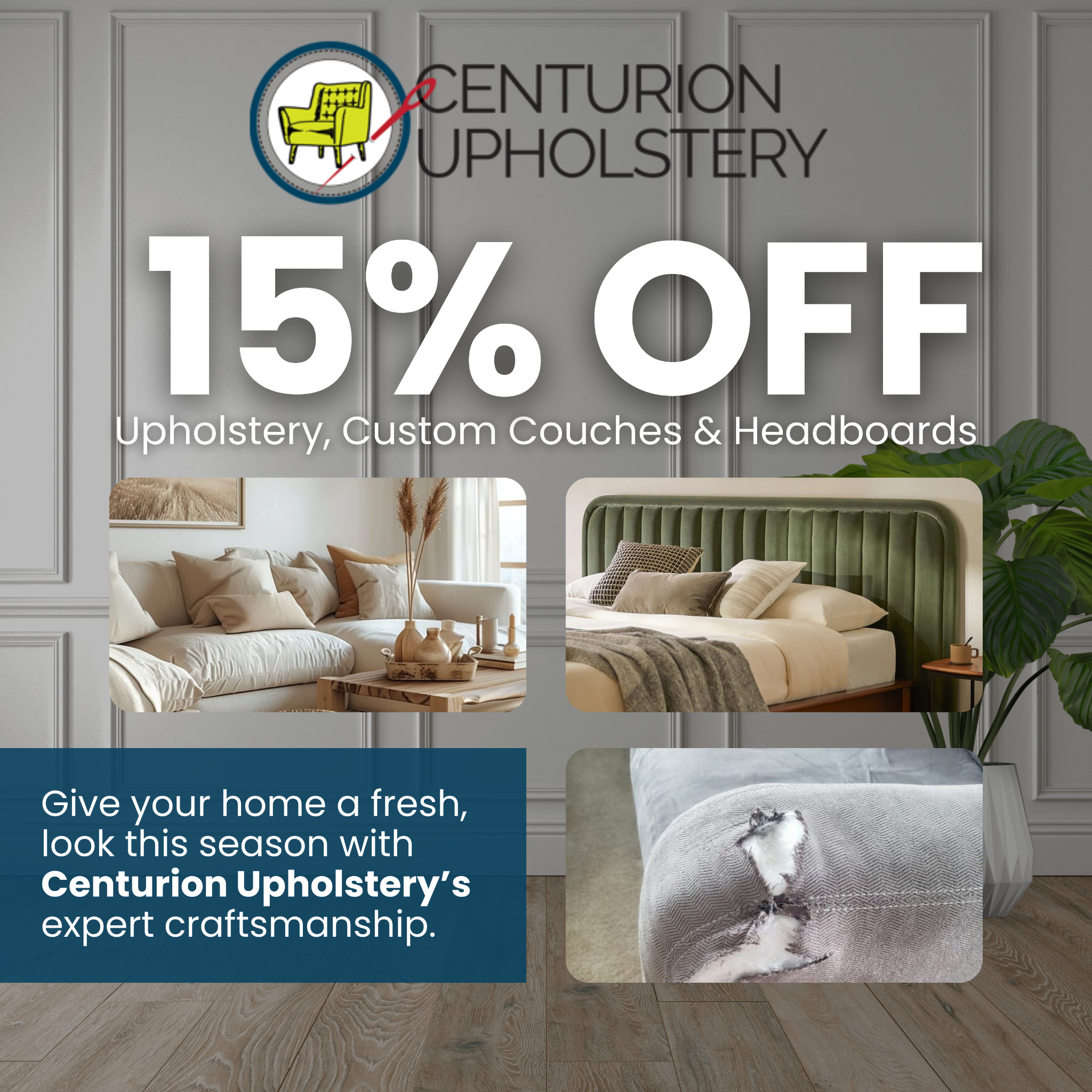 Centurion Upholstery & Furniture Facebook ad: Embrace the summer season with a home makeover!