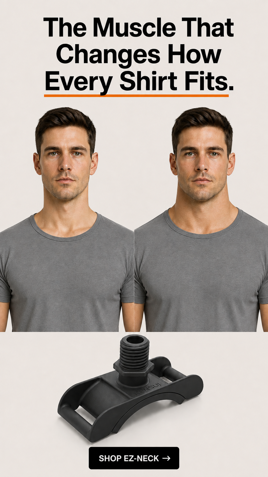 Kensui Fitness Facebook ad: The Muscle That Changes How Every Shirt Fits