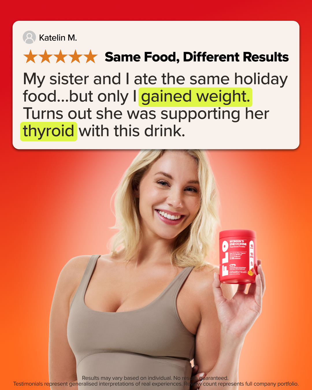 O Positiv Women's Health Facebook ad