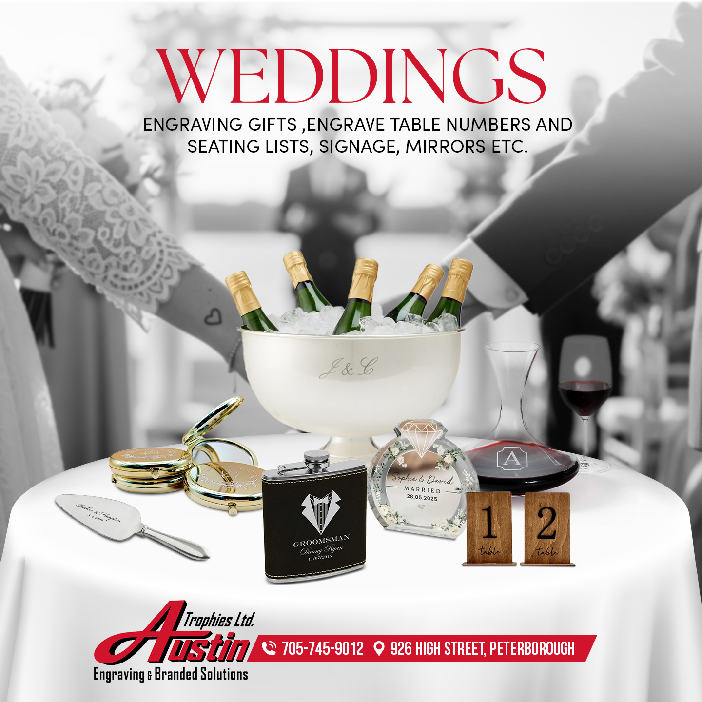 Austin Trophies & Awards Facebook ad: REACH OUT TODAY >>