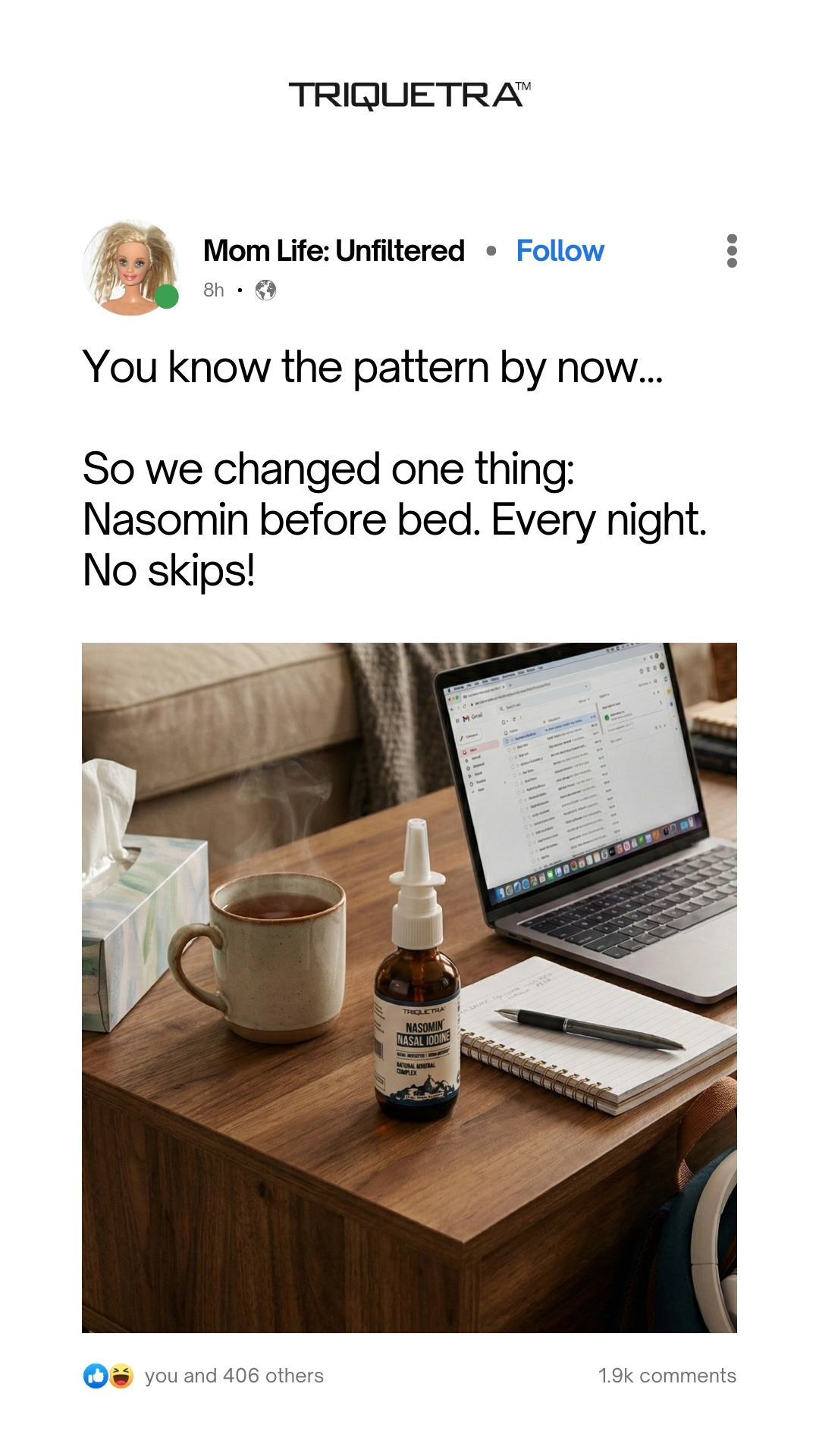 Triquetra Health Facebook ad