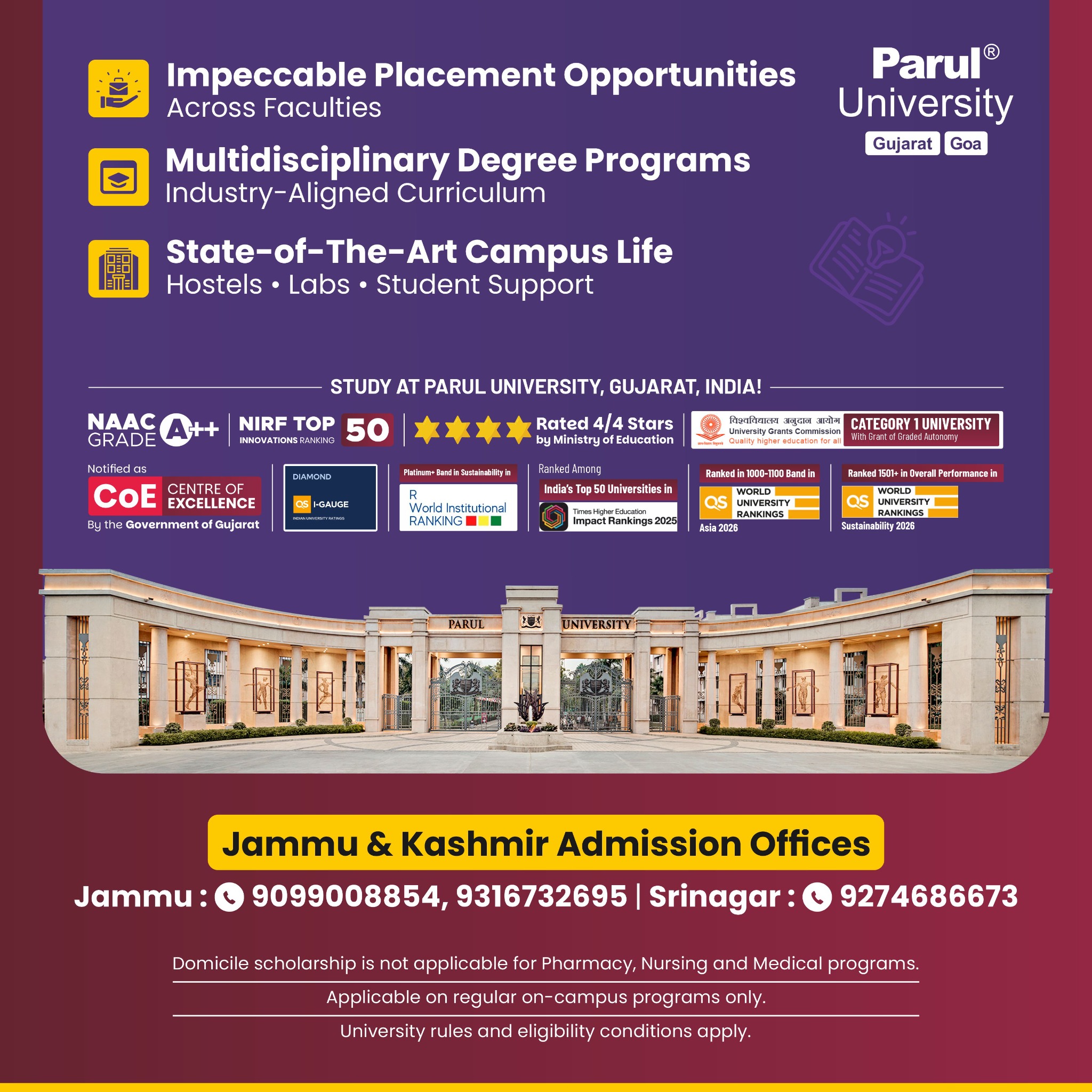 Parul University Facebook ad