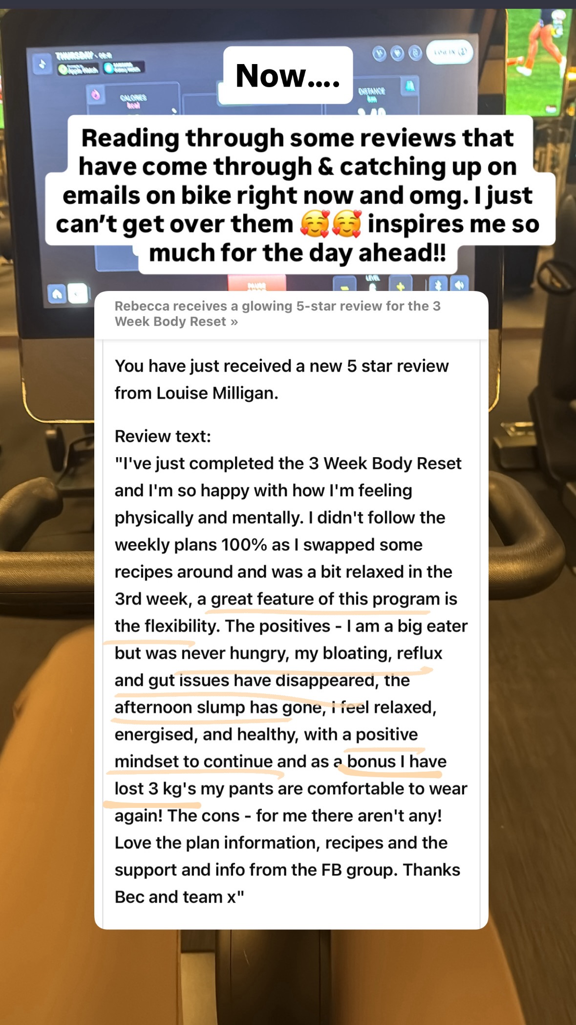 Health With Bec Facebook ad
