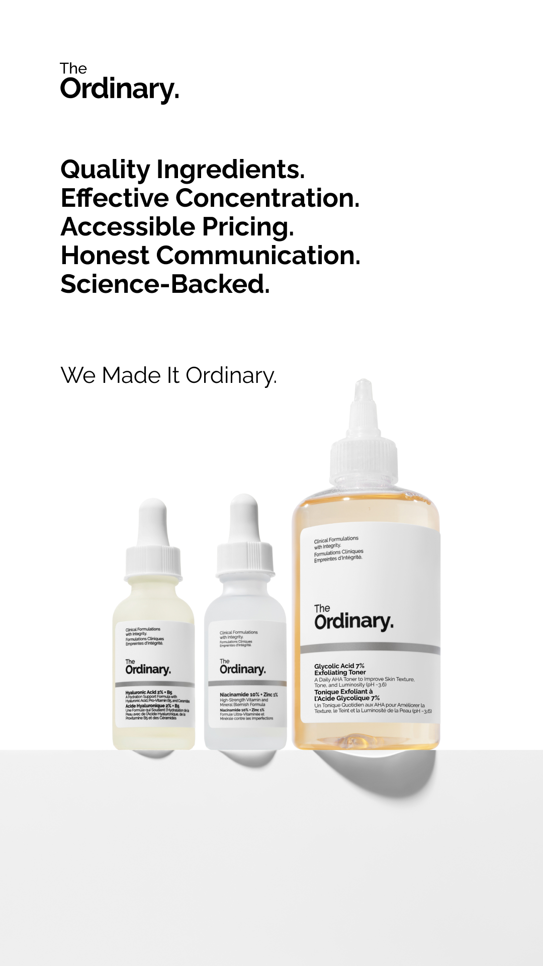 The Ordinary Facebook ad