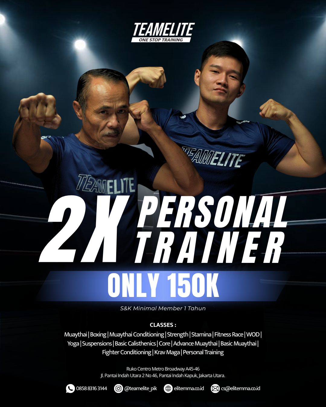 Team Elite MMA and Fitness Facebook ad: Yang bikin mahal itu salah latihan