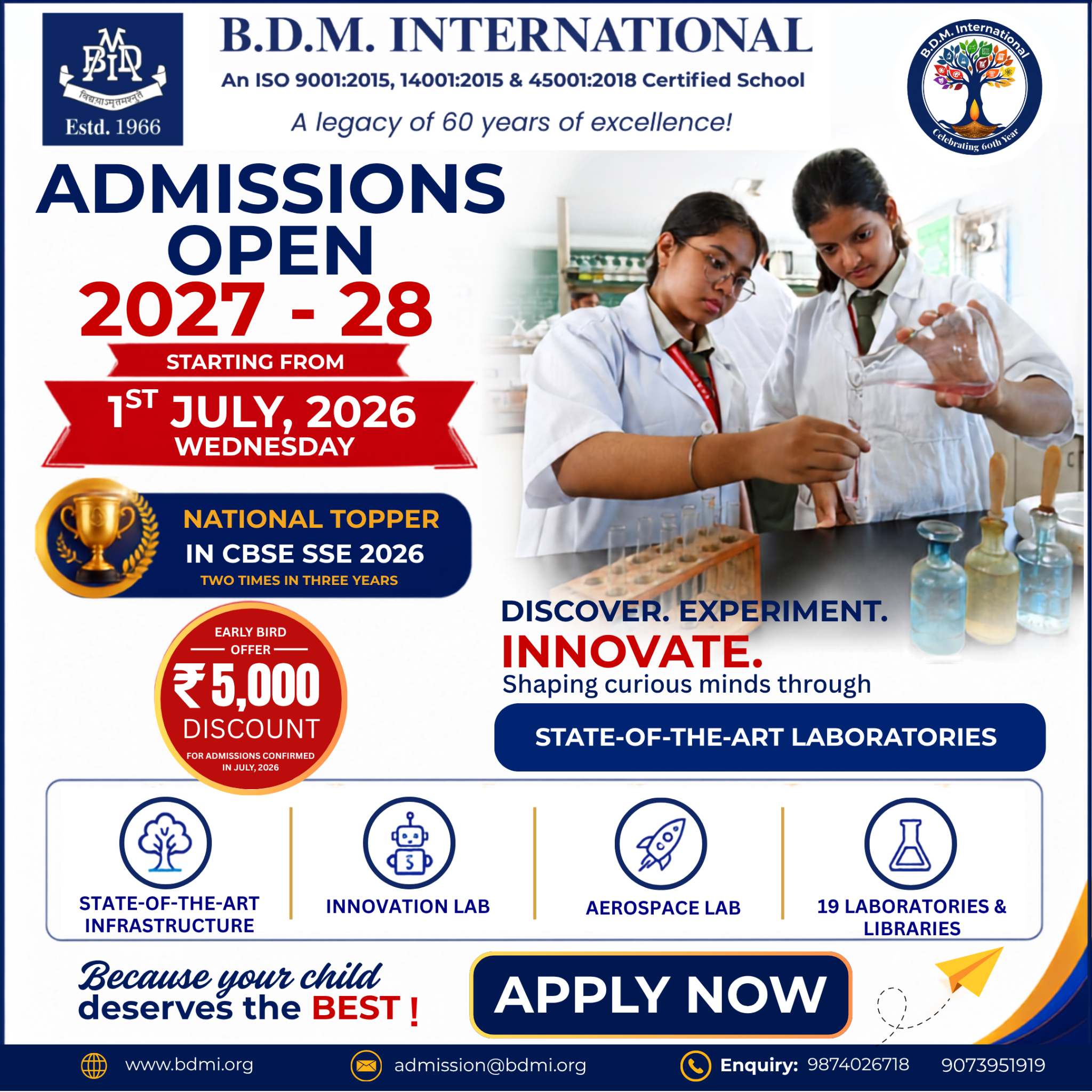 BDM International Facebook ad: Every great invention begins with curiosity.
