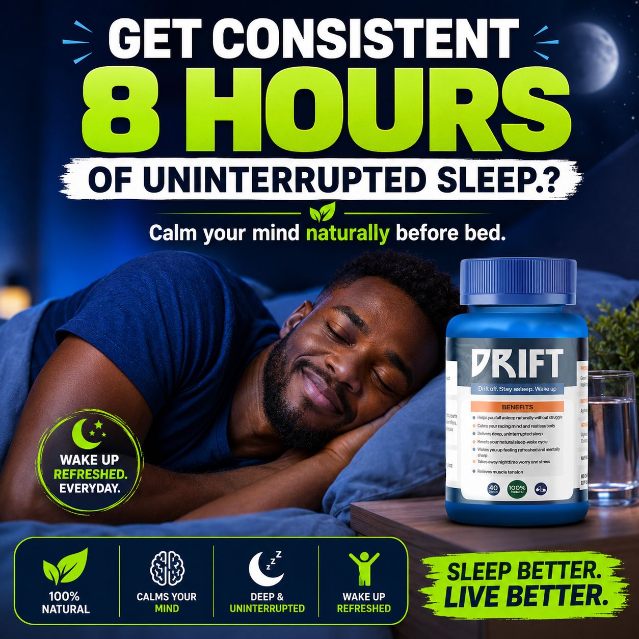 LiveWell Facebook ad: A Natural Solution for Better Sleep