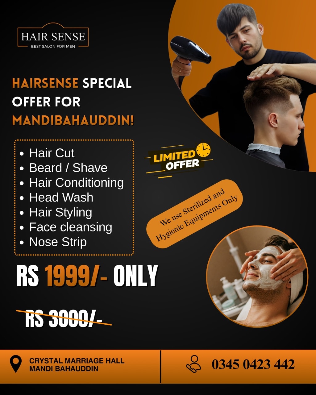 HairSense M.B.Din Facebook ad: Best Salon In M.B.Din