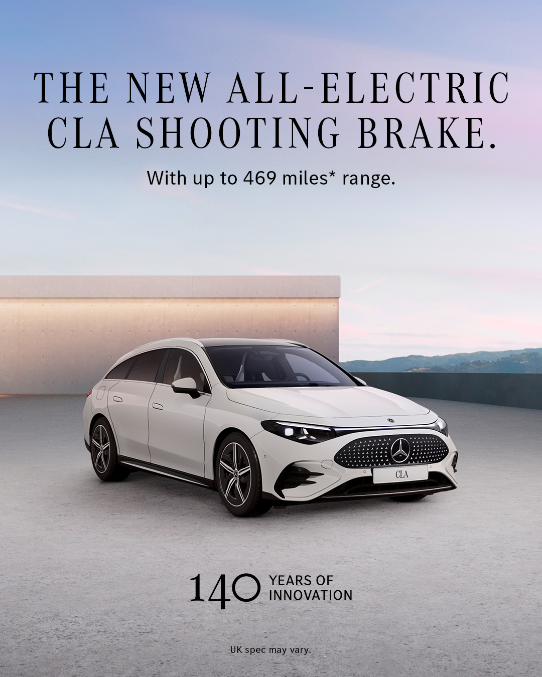 Mercedes-Benz Cars UK Facebook ad: The new all-electric CLA Shooting Brake.
