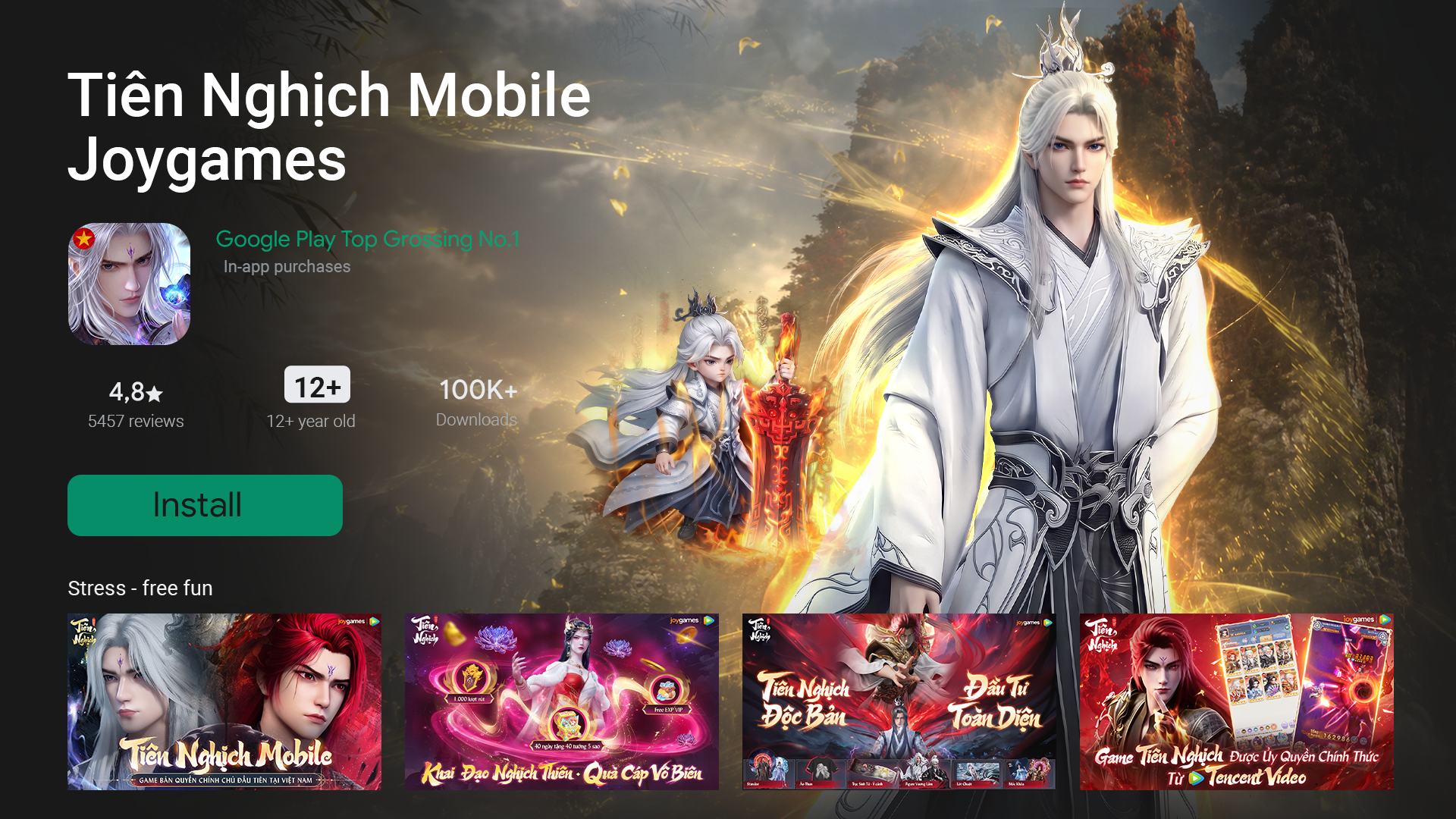 Tiên Nghịch Mobile - JoyGames Facebook ad: Đăng nhập nhận 1000 lượt chiêu mộ