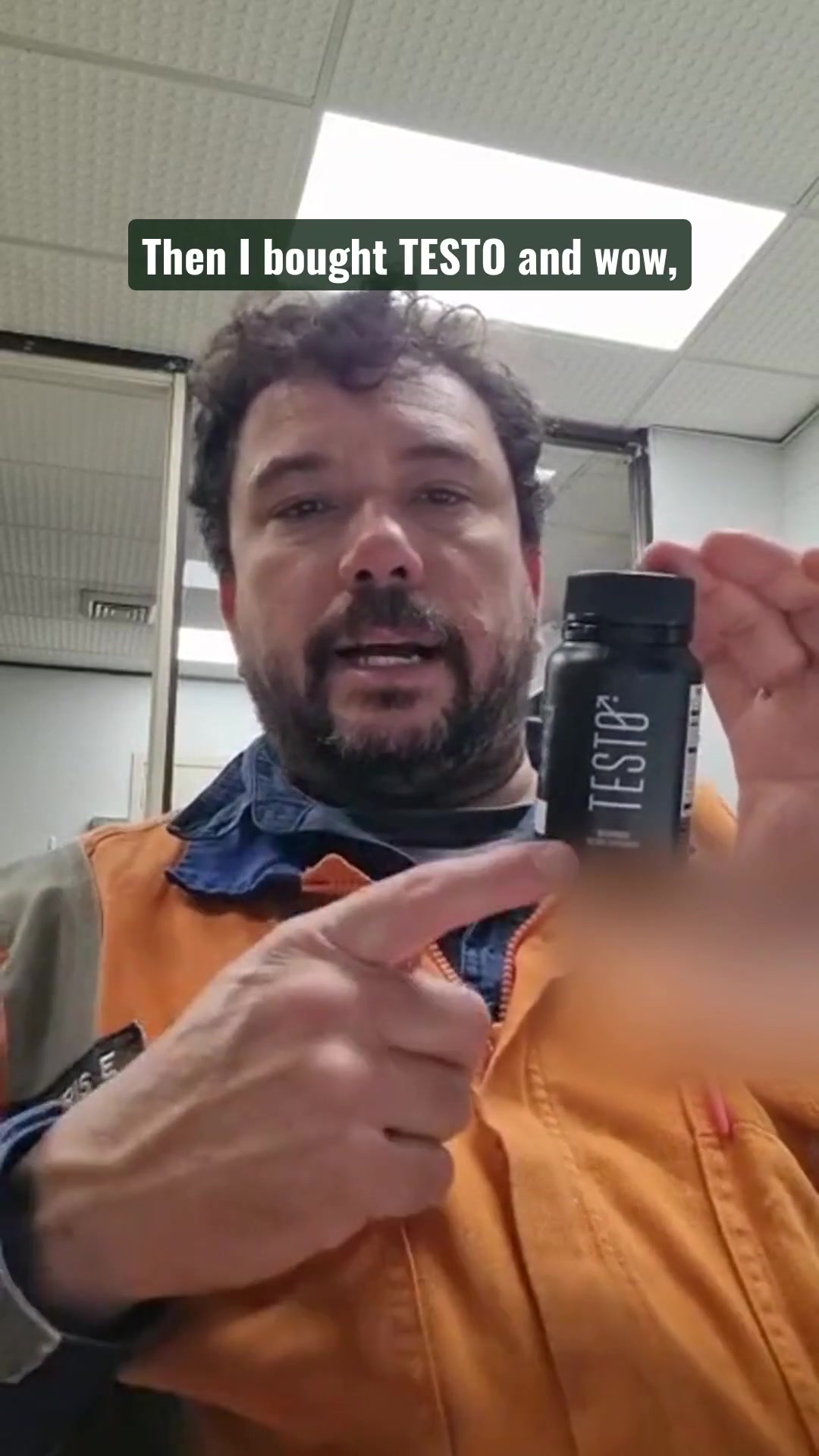 TESTO Facebook ad: The kick, the energy. $35.70 off.