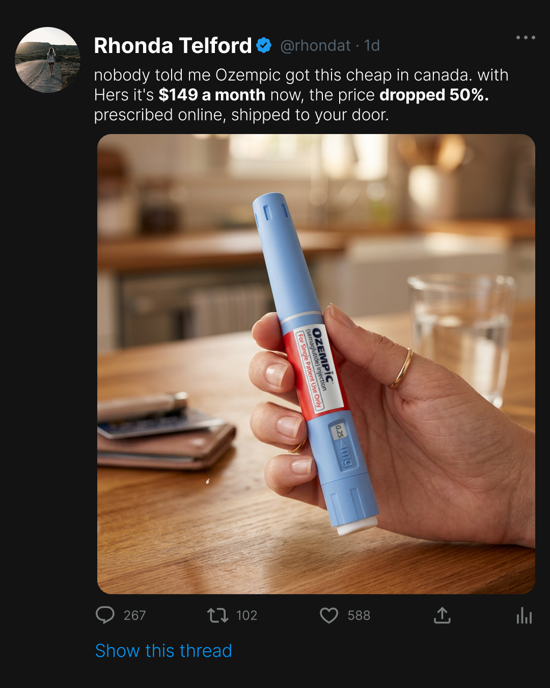 Hers Facebook ad