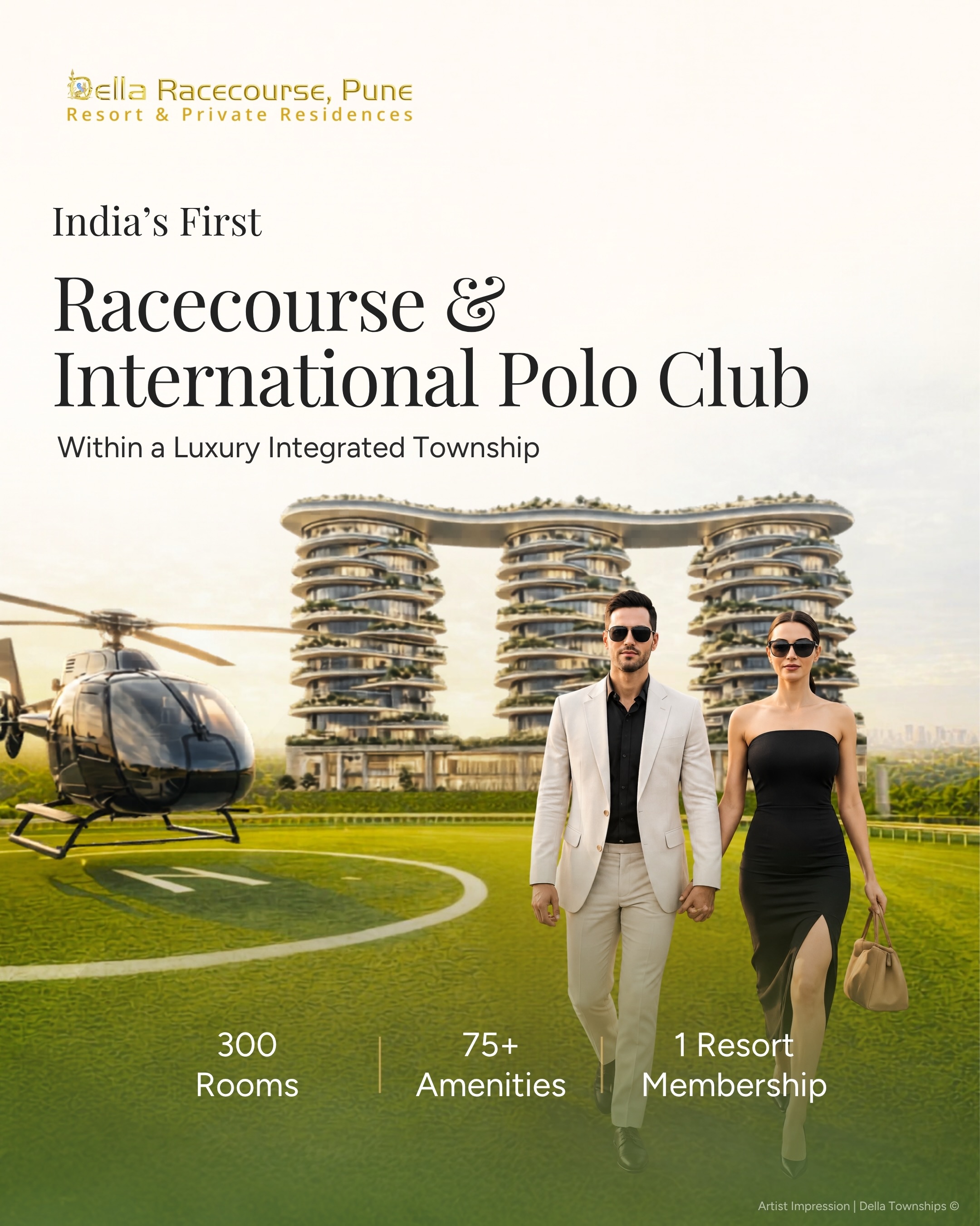 Della Townships Facebook ad: Introducing Della Racecourse, Pune