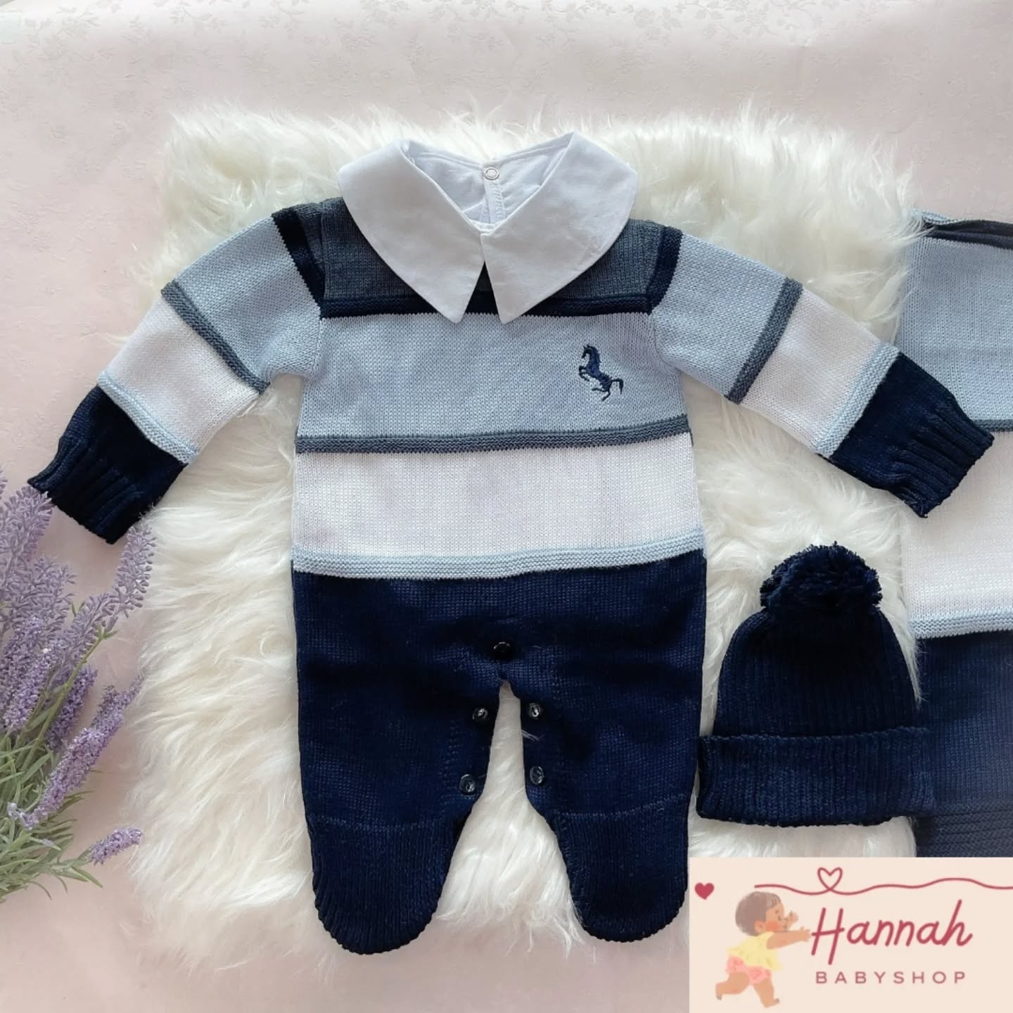 Hannahbabyshopfortaleza Facebook ad: Saída de Maternidade em Tricot Davi (macacão, touca…