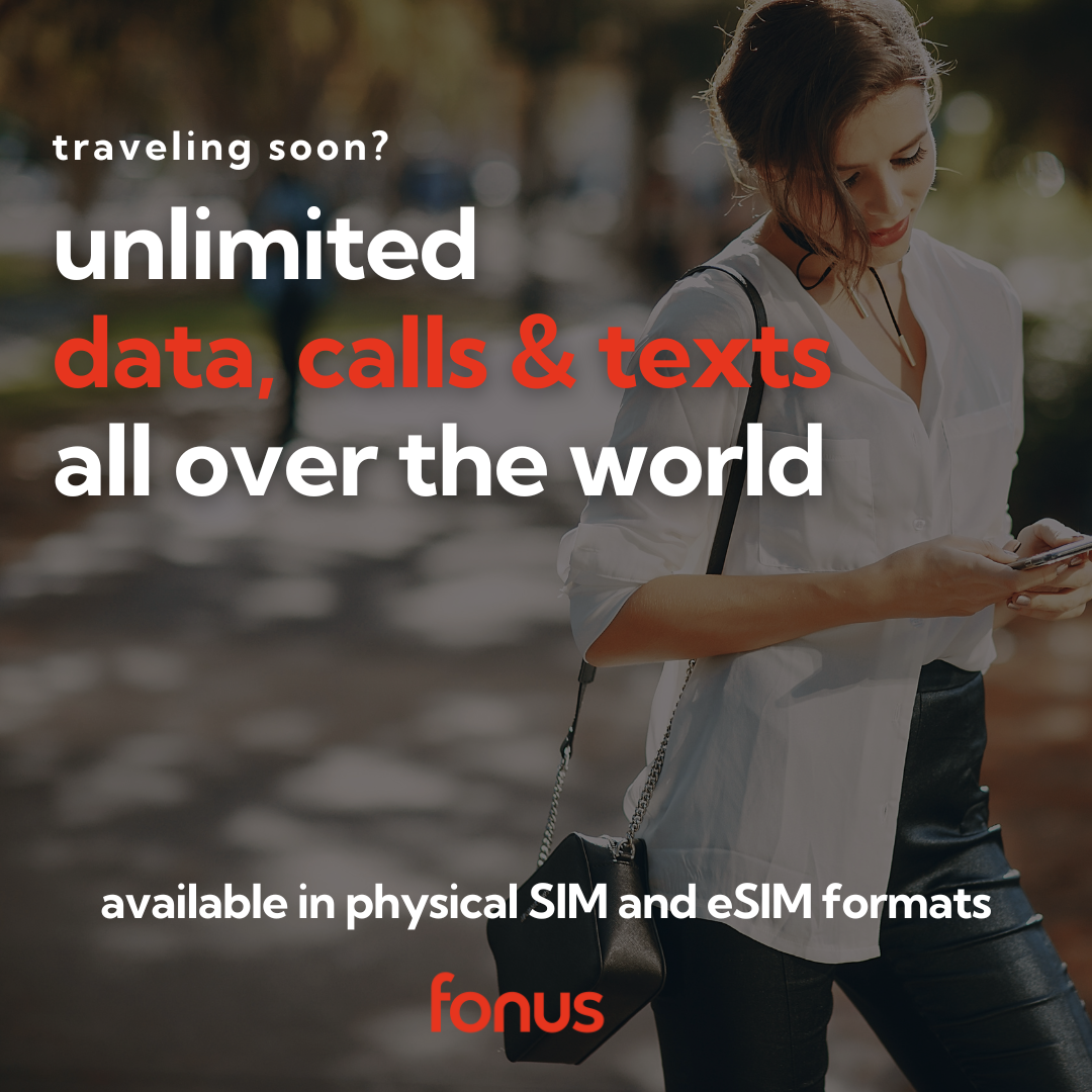 Fonus Facebook ad: Your ideal mobile plans with unlimited data!