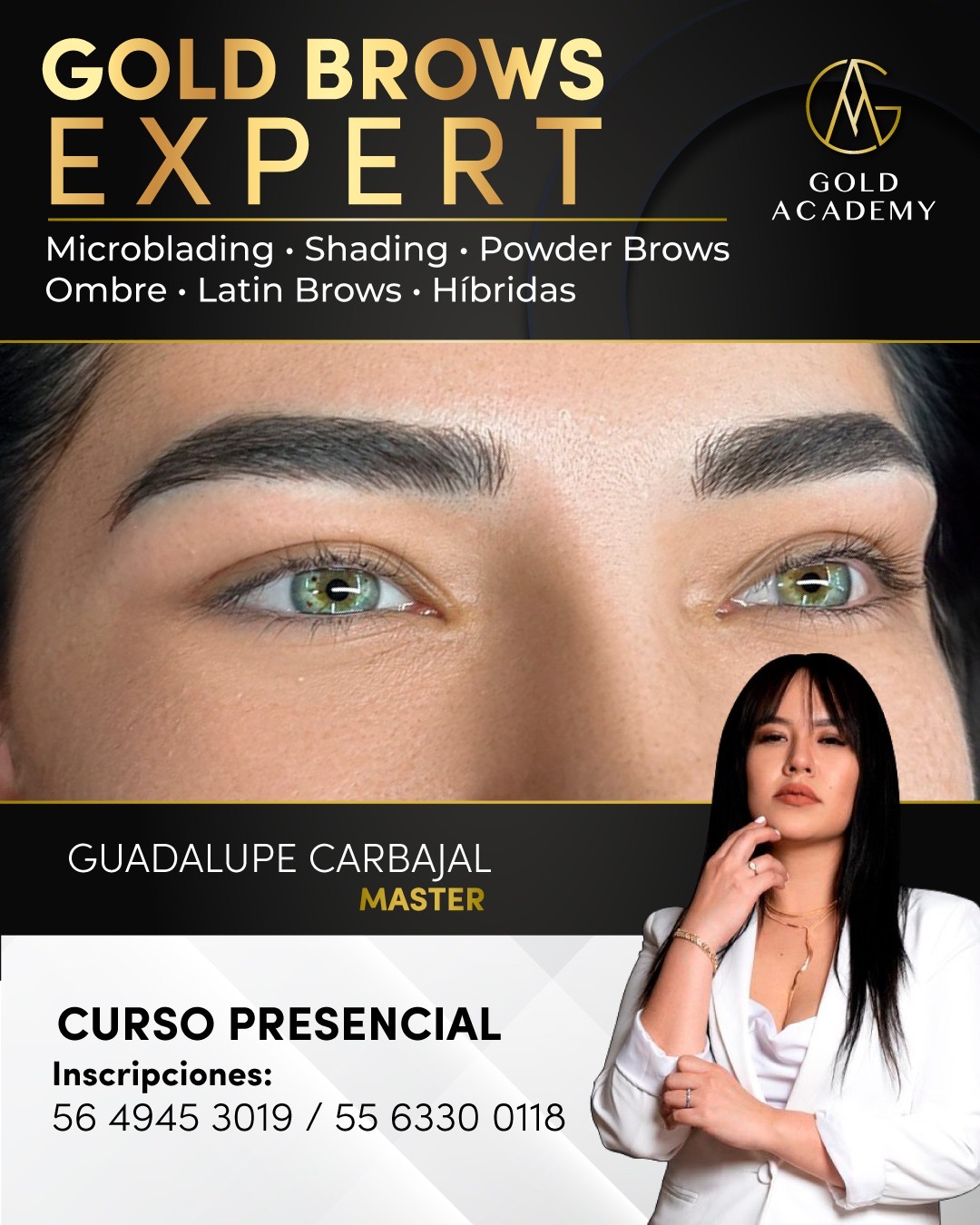 Gold Brows Academy Facebook ad: GOLD BROWS EXPERT, La certificación más completa en…