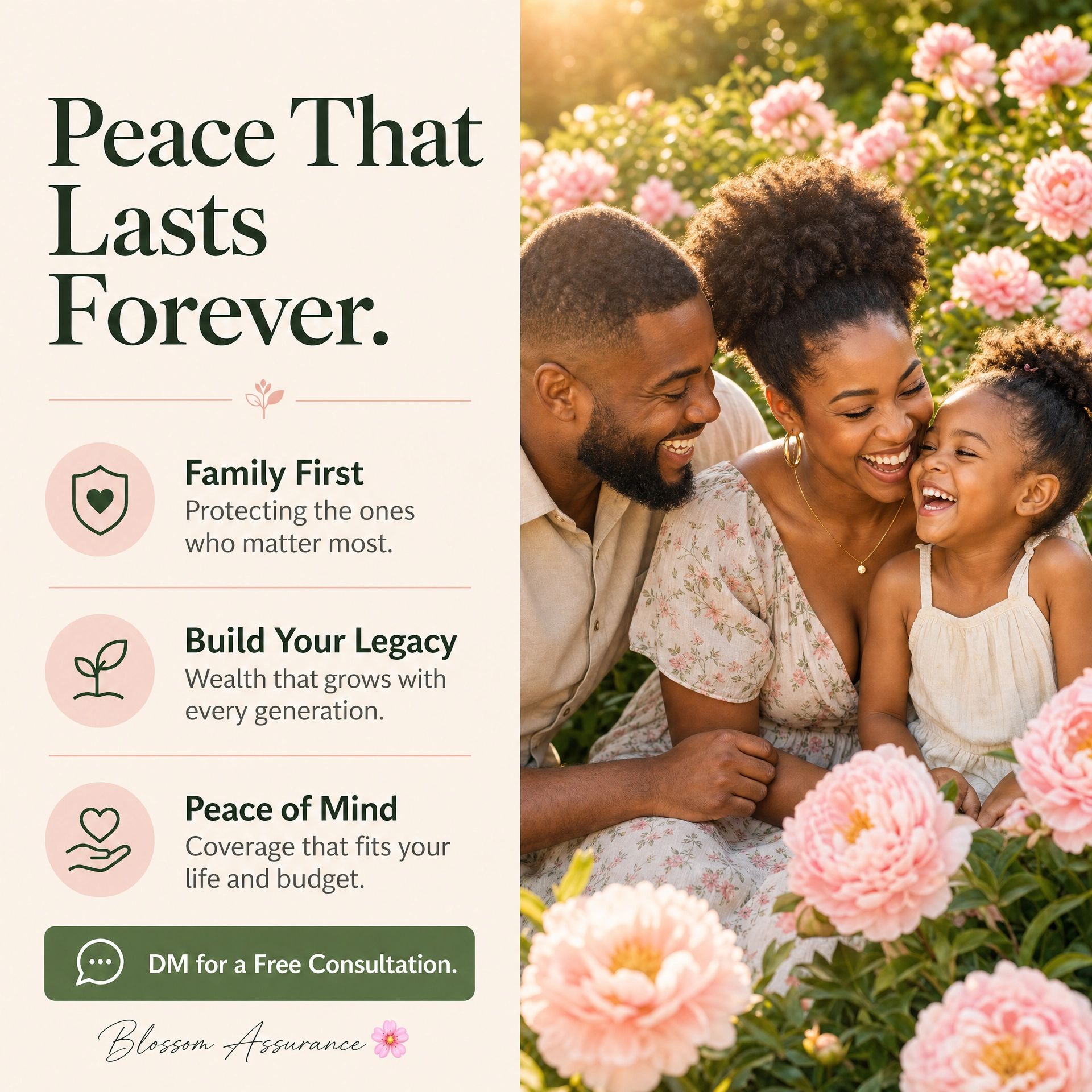 Blossom Assurance Facebook ad
