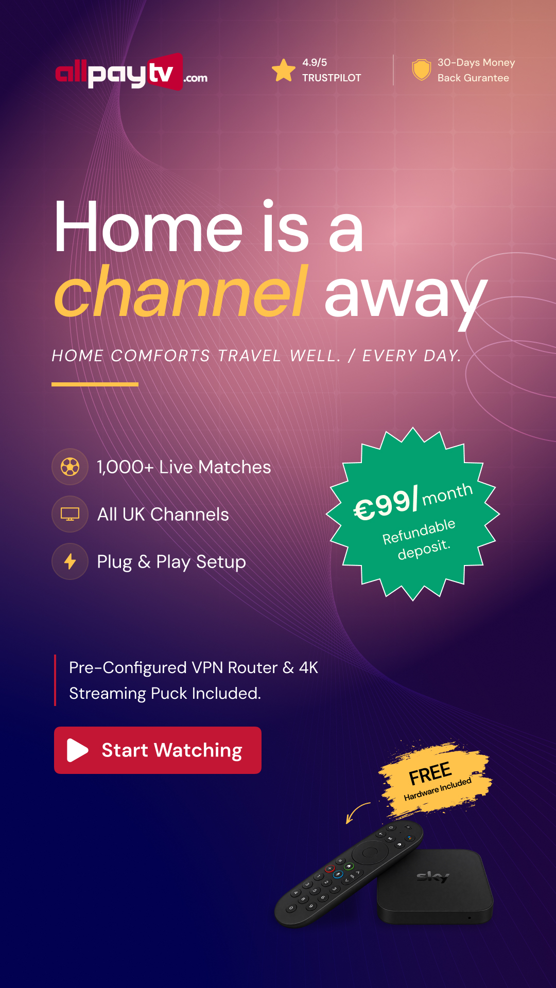 Allpaytv Facebook ad