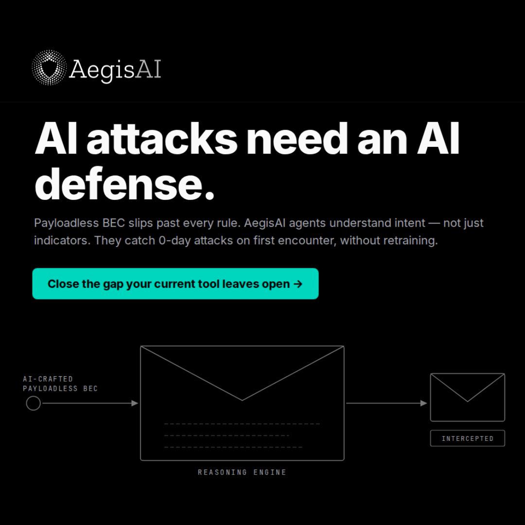 Aegis AI Security Facebook ad: Close the gap your current tool leaves open