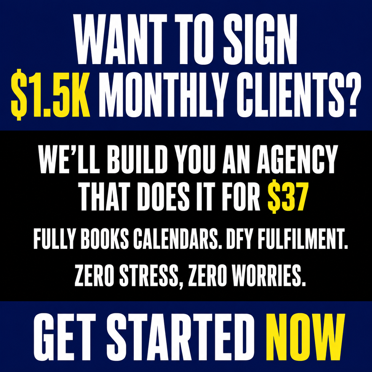 AI Agency Frameworks Facebook ad: DFY AI Marketing Agency for $37
