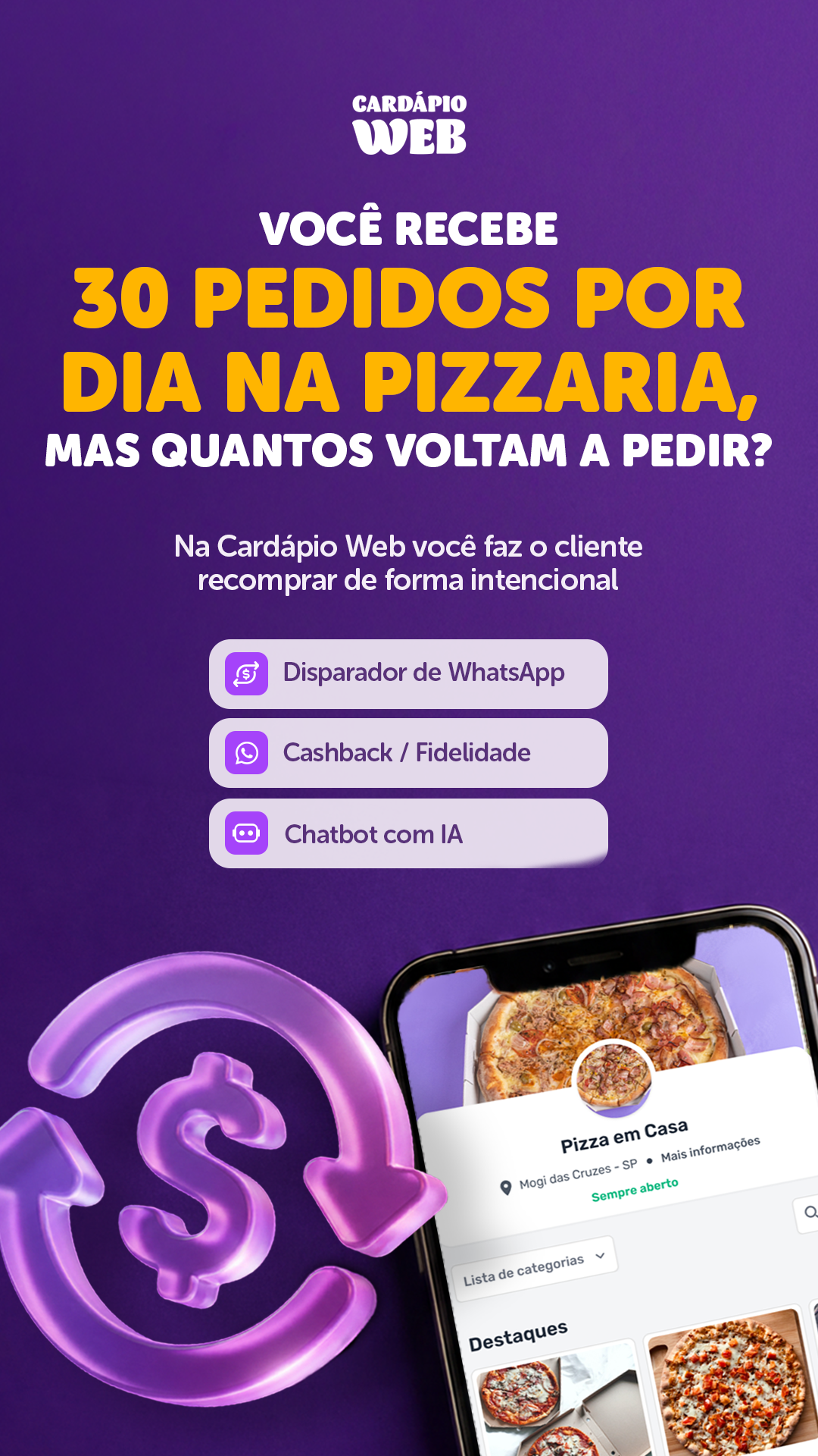 Cardápio Web Facebook ad