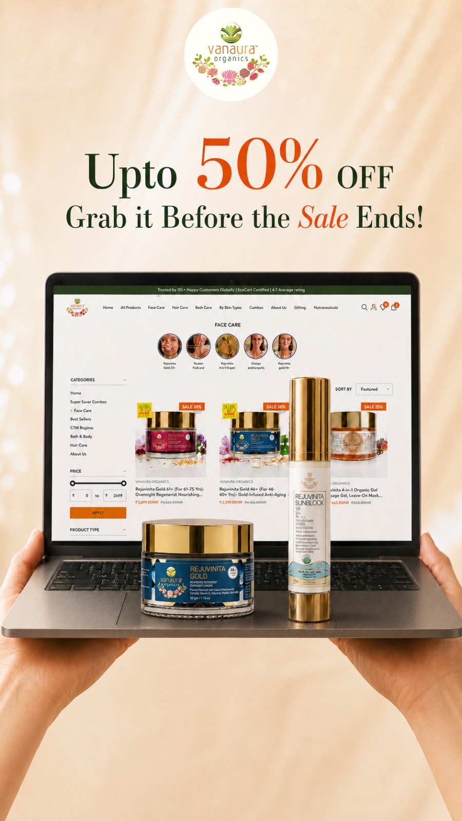Vanaura Organics - Ayurveda Based Advanced Organic Skin & Haircare Facebook ad