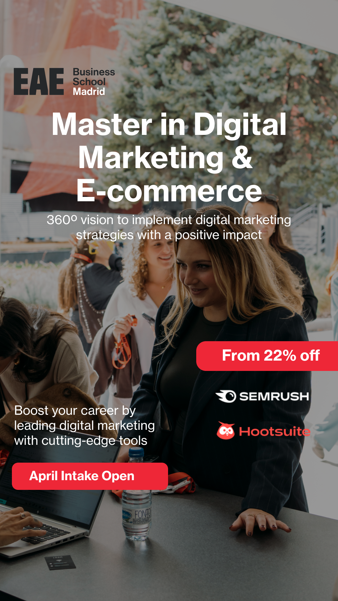 EAE Business School Facebook ad from Feb 3, 2026