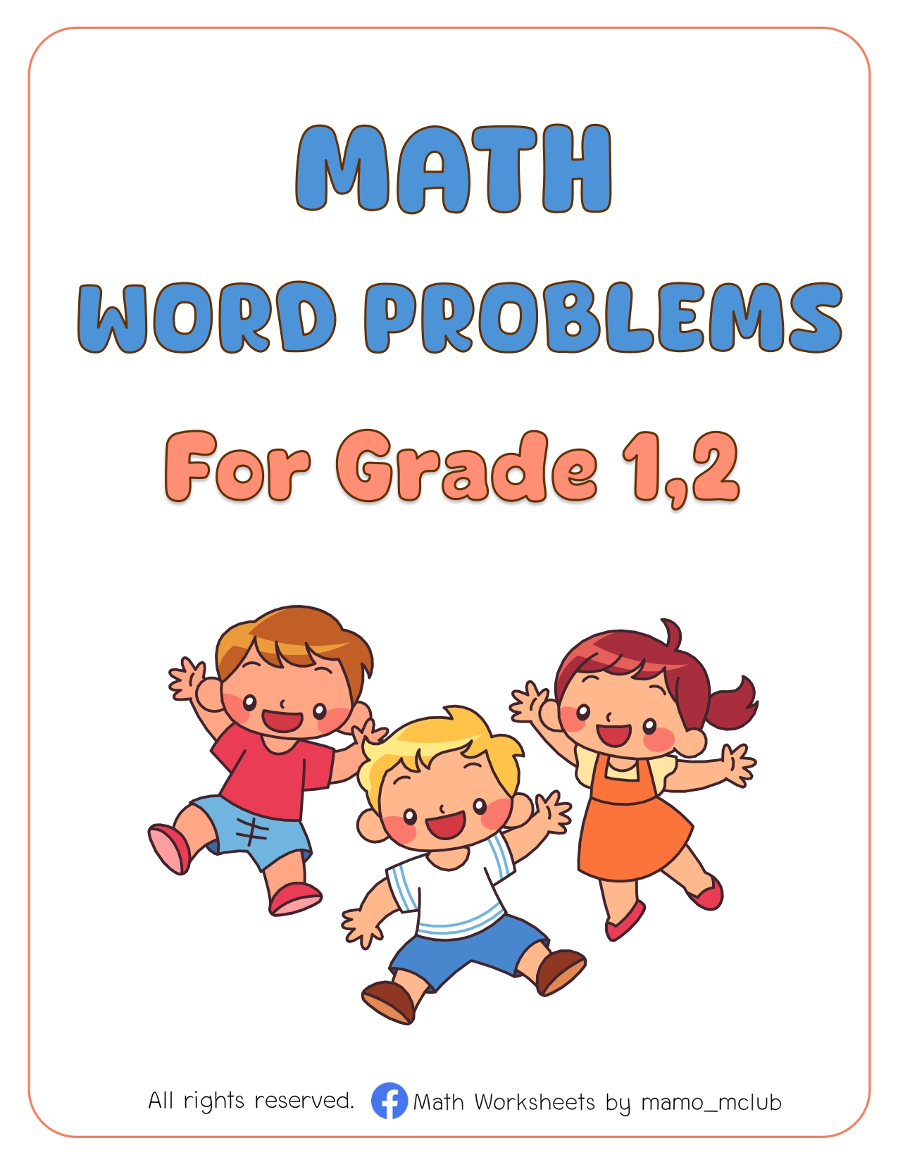 Math Worksheets by mamo_mclub Facebook ad: Make Word Problems Fun and Easy!