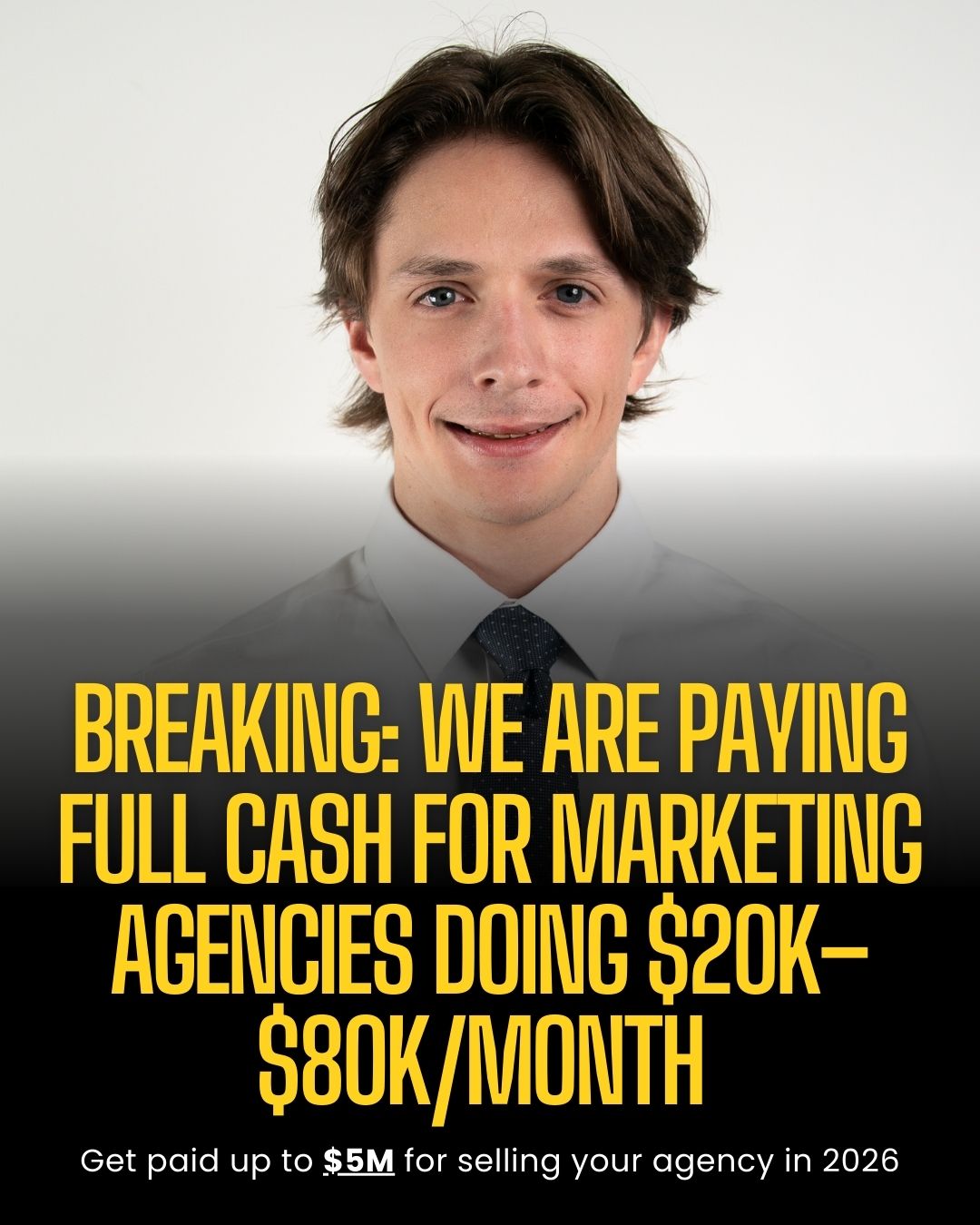 Dylan Wilson Facebook ad: Get Up To $5M Cash Exit For Your Marketing Agency