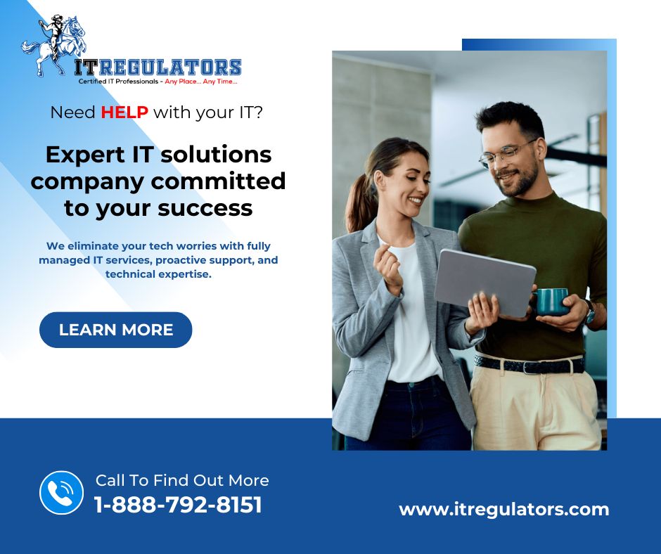 ITRegulators, Inc Facebook ad: ITRegulators, Inc. A full-service IT Support, IT Consulting…
