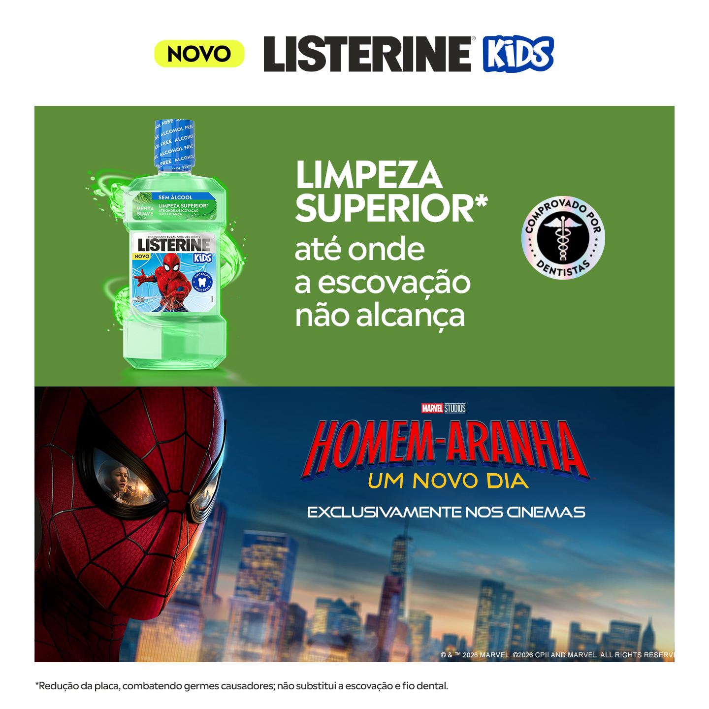 Listerine Facebook ad: Novo Listerine Kids