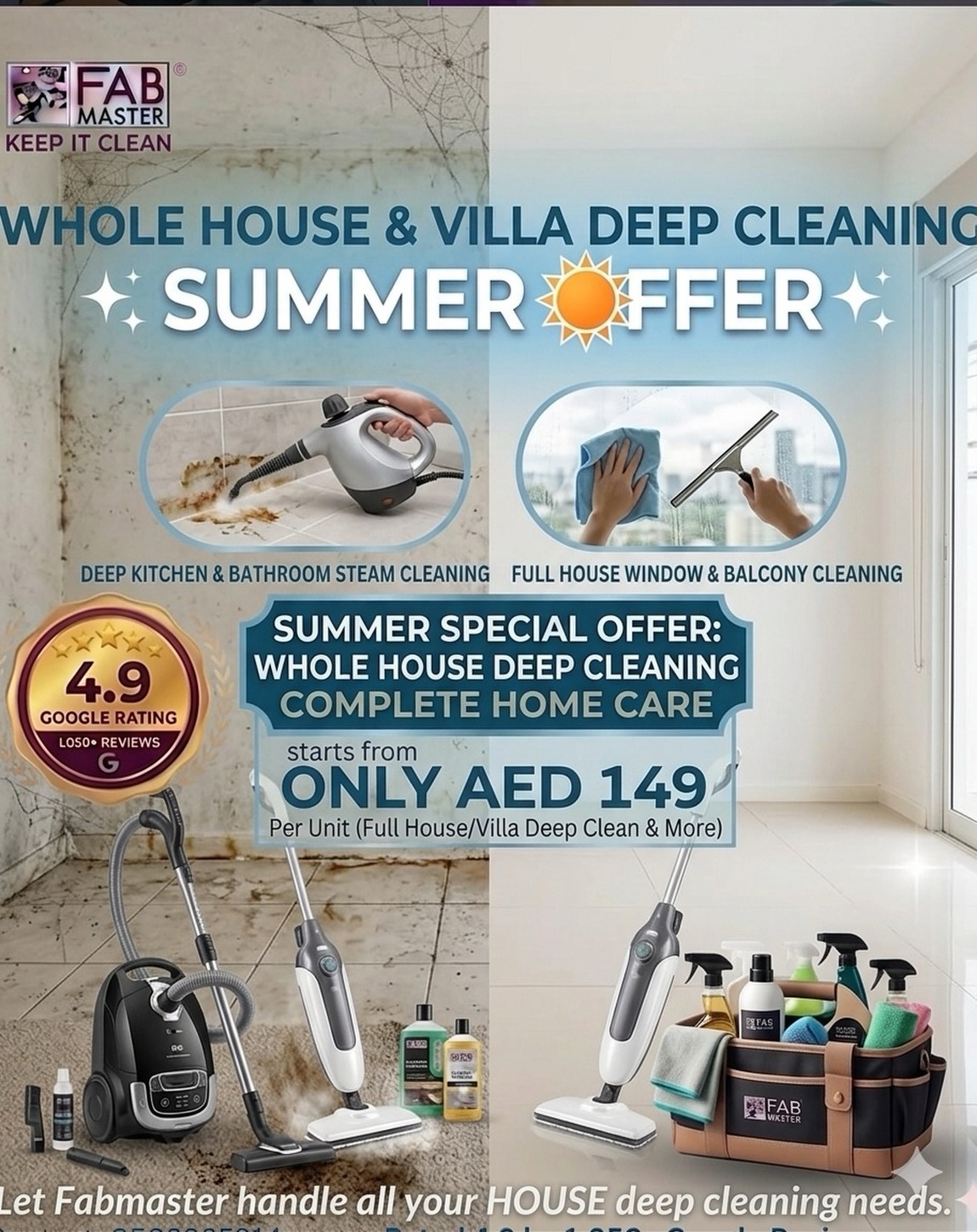 Fab Master Cleaning & Laundry Services Facebook ad