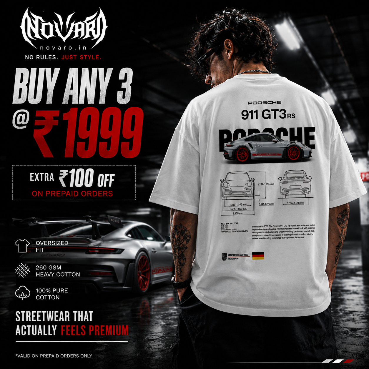 novaro.in Facebook ad: Novaro’s Biggest Summer Drop- Buy Any 3 @ ₹1999