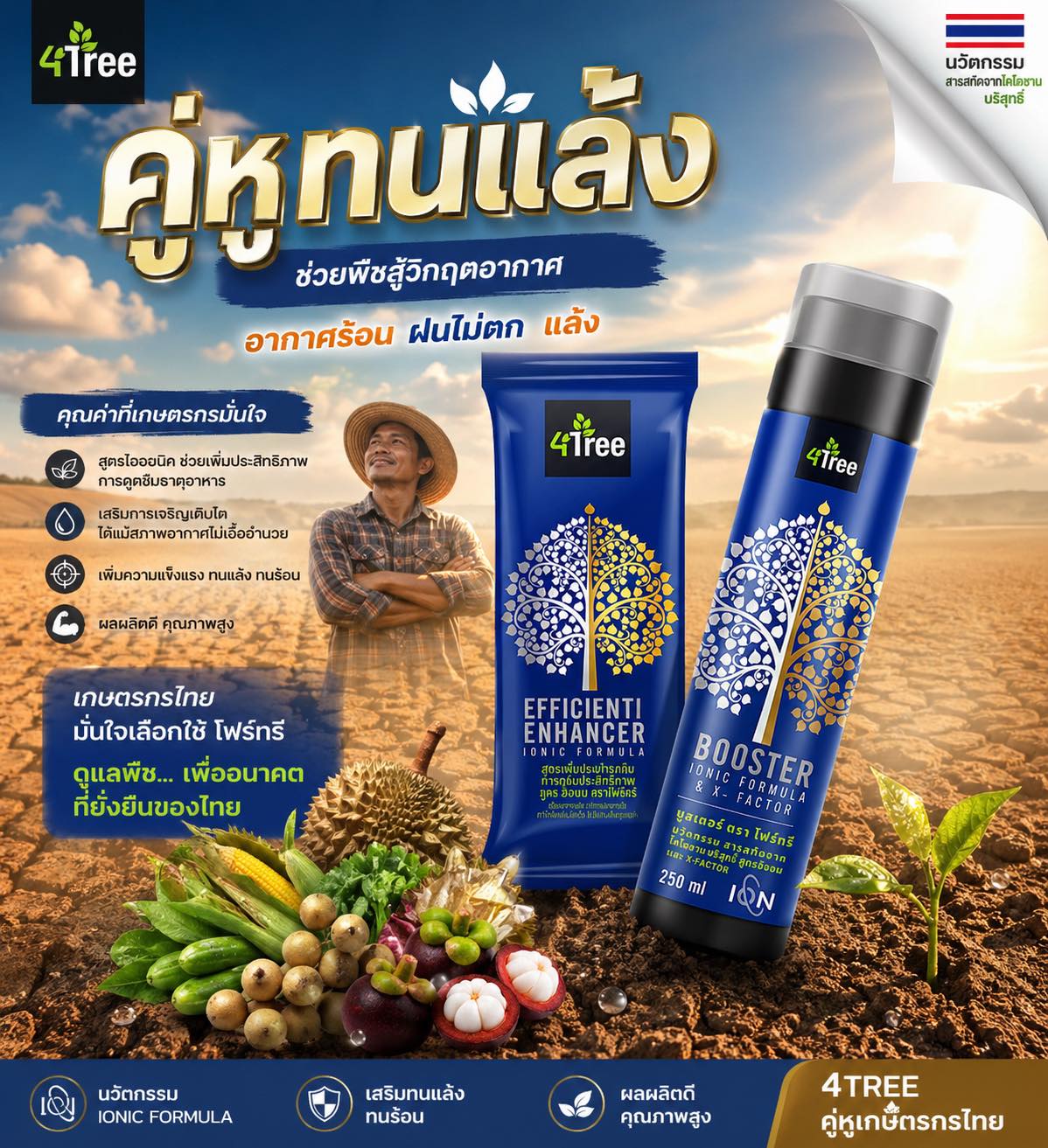 เกษตรปลดหนี้ โฟร์ทรี 4TREE ของแท้ Facebook ad: โปรนี้มีของแถม! รีบก่อนหมด
