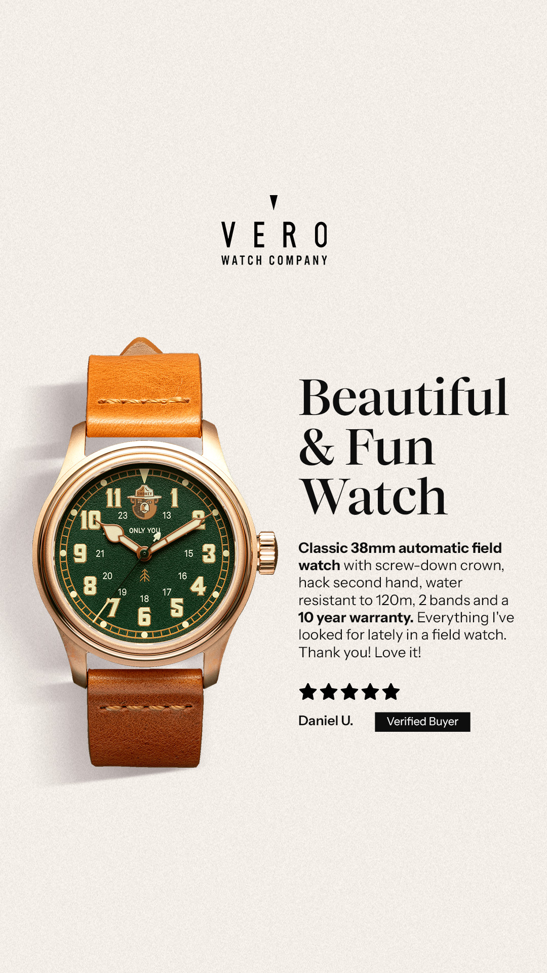 VERO Watch Company Facebook ad from Feb 22, 2026