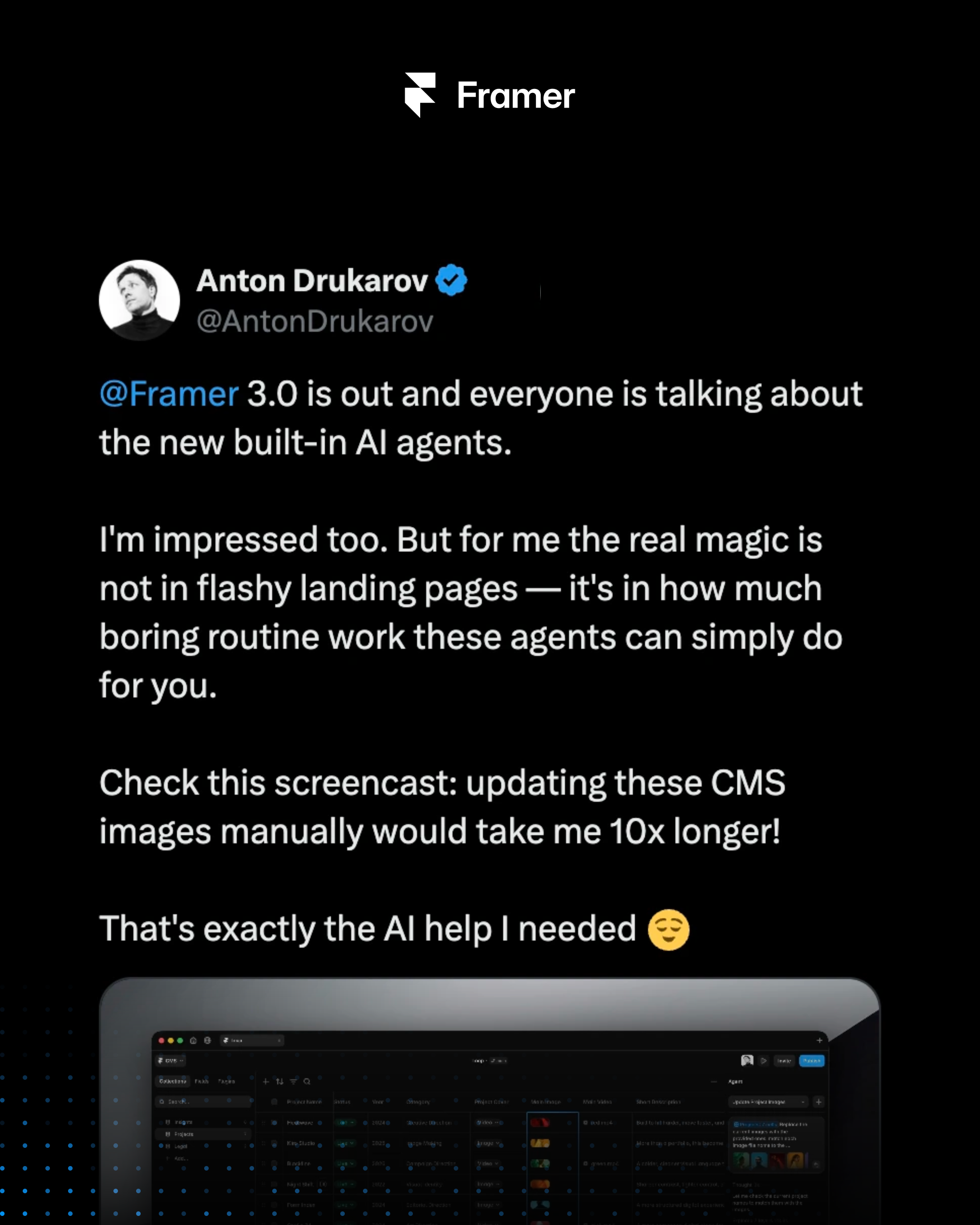 Framer Facebook ad