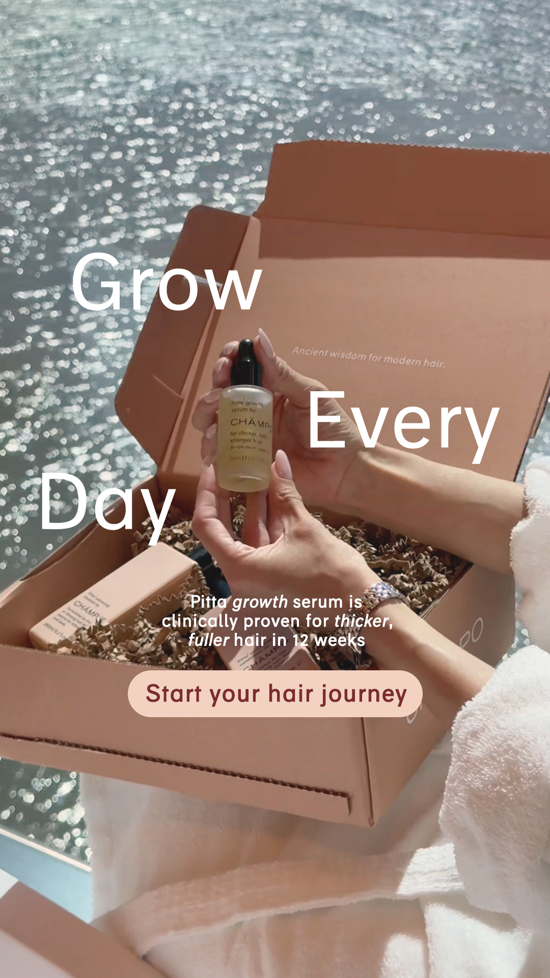 Chāmpo Haircare Facebook ad