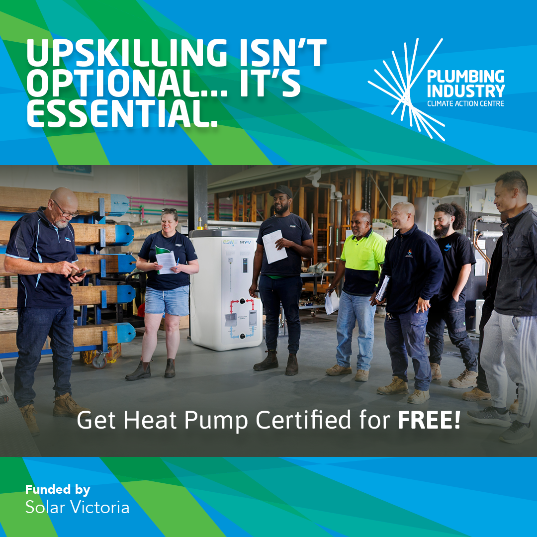 Plumbing Industry Climate Action Centre Facebook ad