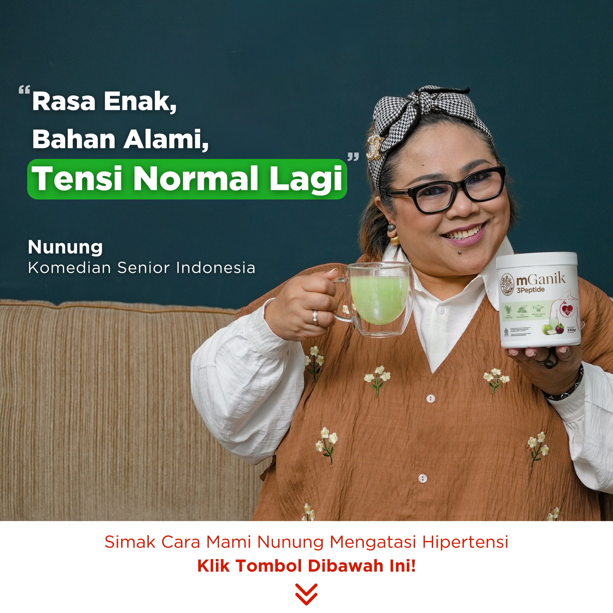 mGanik 3Peptide Public Figure Facebook ad: Terbukti Efektif Atasi Hipertensi