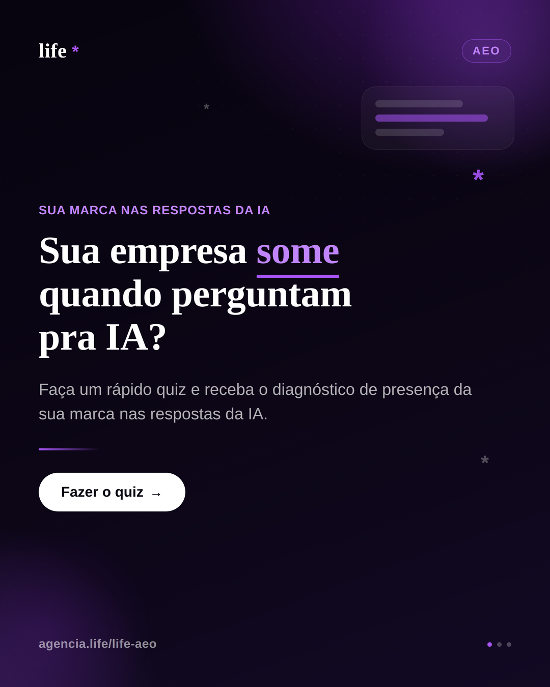 Agência Life Facebook ad: A sua empresa aparece nas respostas do ChatGPT?