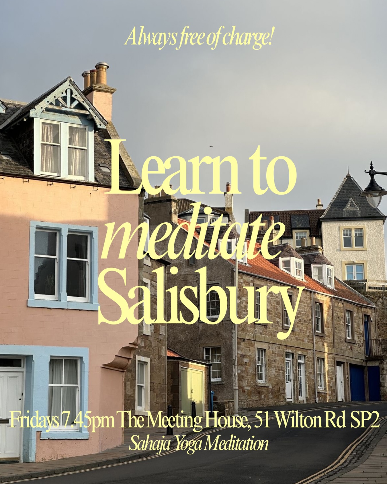 learntomeditateuk Facebook ad: New meditation course in Salisbury 9 October!