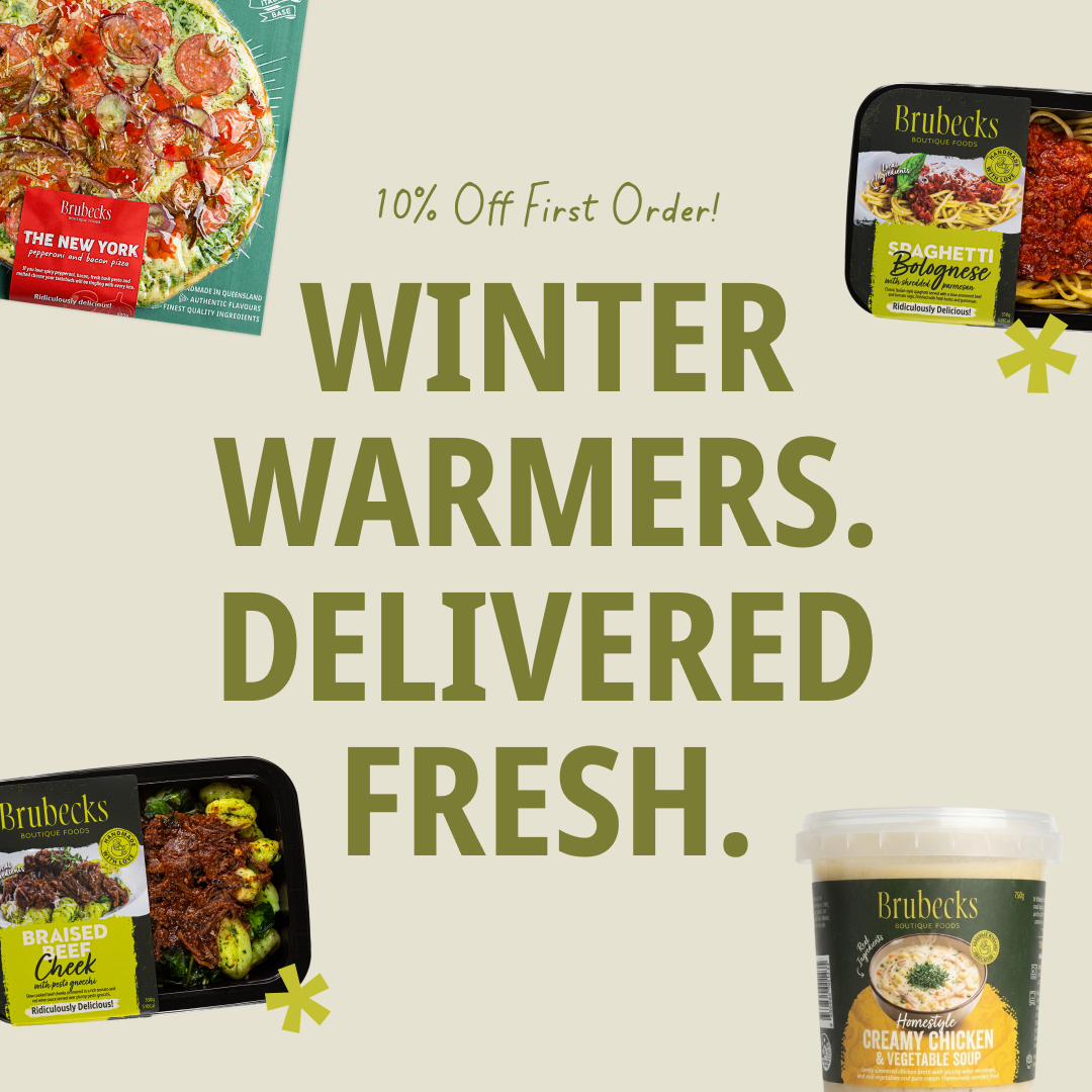 Brubecks Boutique Foods Facebook ad: Warm up your winter with Brubecks!